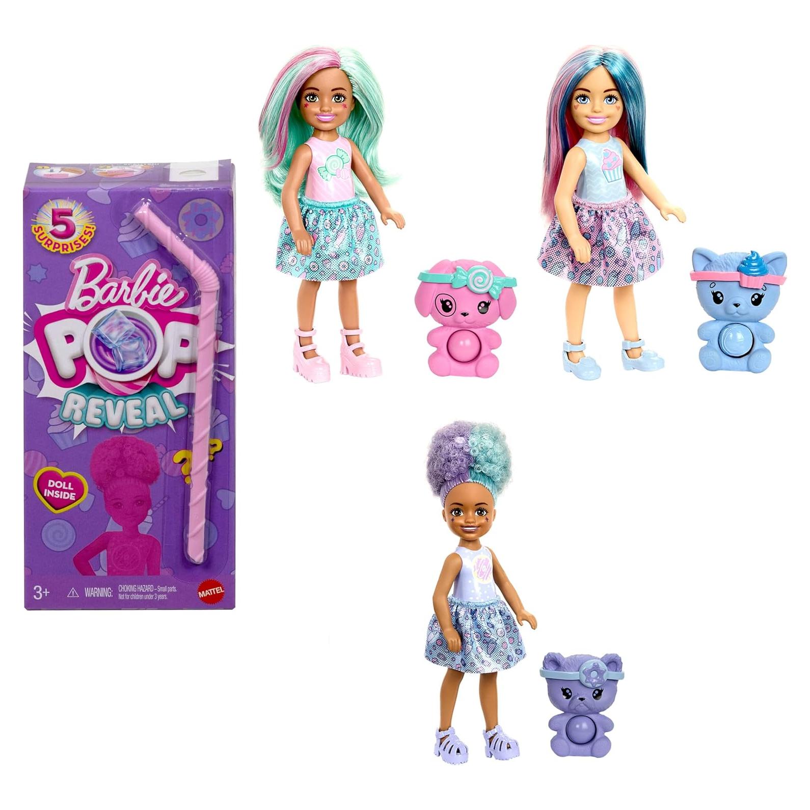 Muñeca Barbie Chelsea Pop Reveal con 5 Sorpresas - Mattel