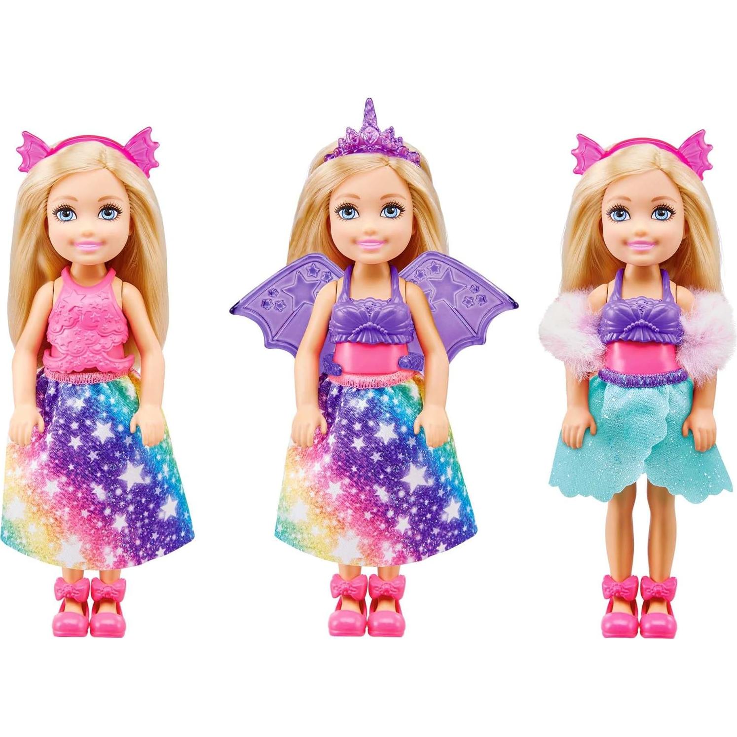 Muñeca Chelsea Barbie Dreamtopia con 12 disfraces y accesorios