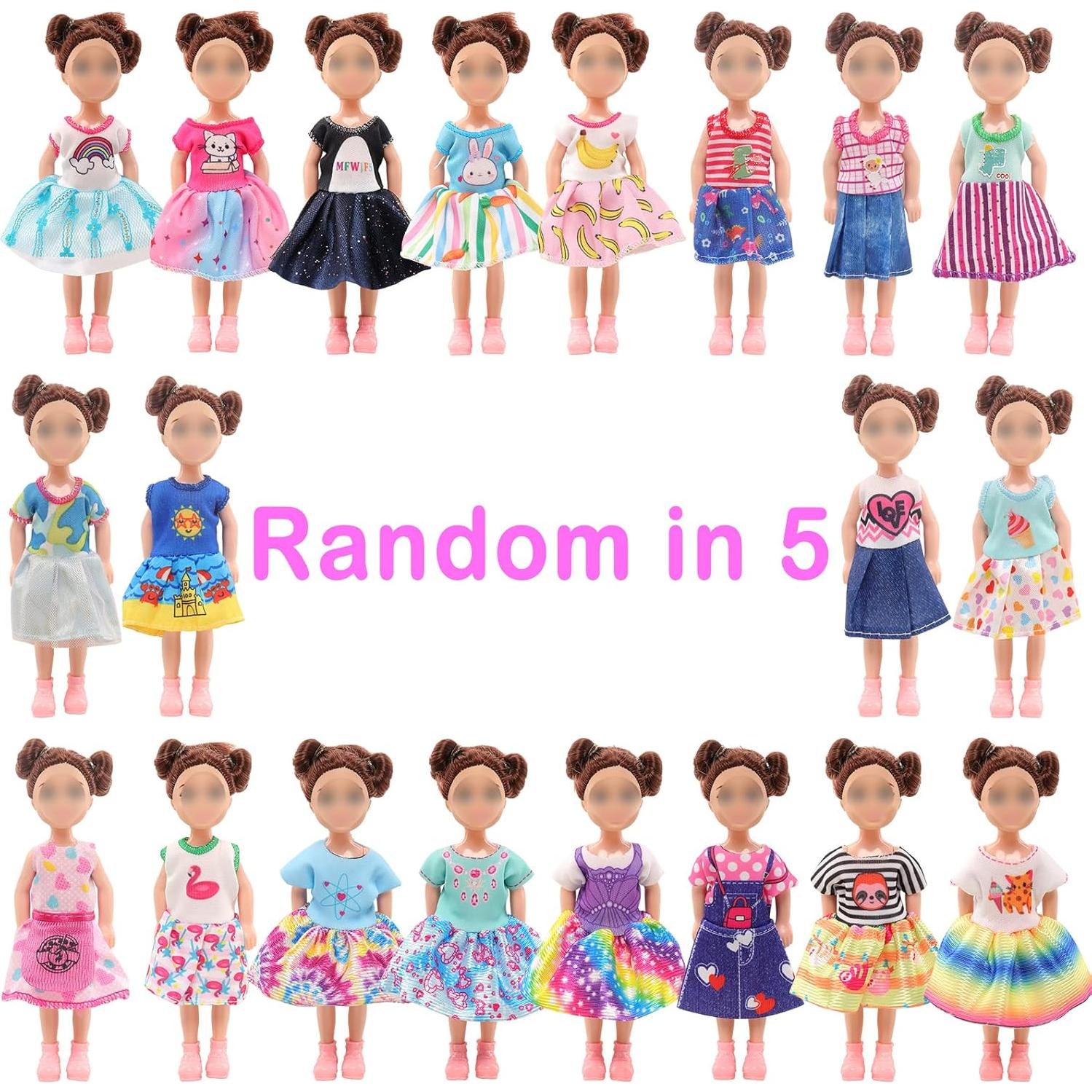 Conjunto de Ropa para Muñeca 5.3" HONLAELLA - 15 Piezas