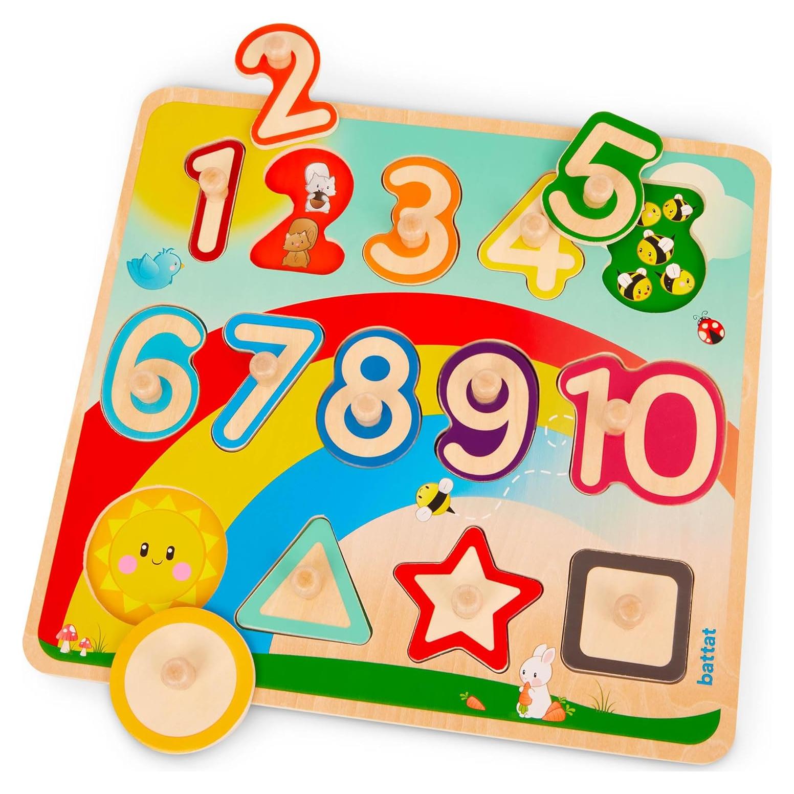 Rompecabezas de Madera Battat Jardín Arcoíris 15 Piezas