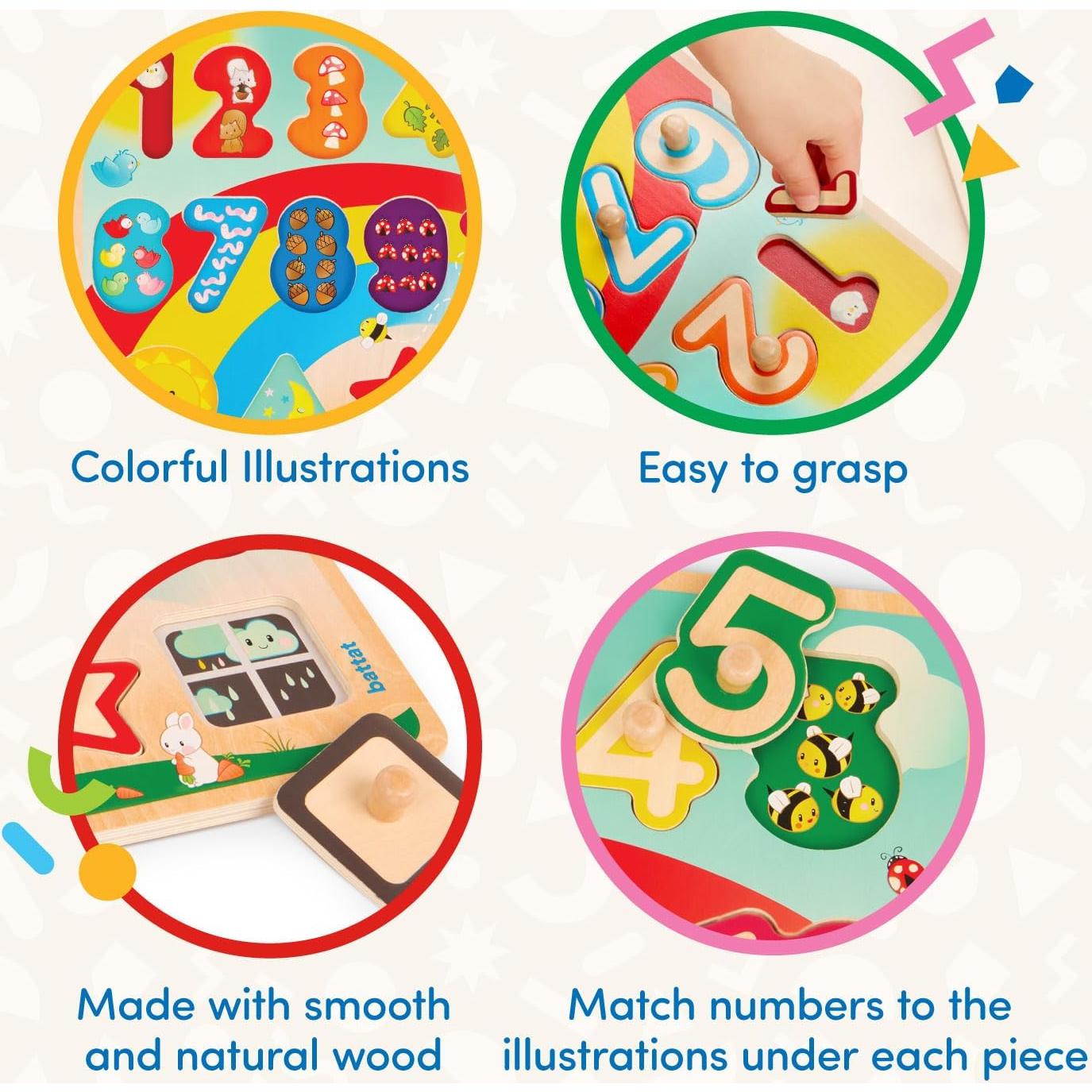 Rompecabezas de Madera Battat Jardín Arcoíris 15 Piezas