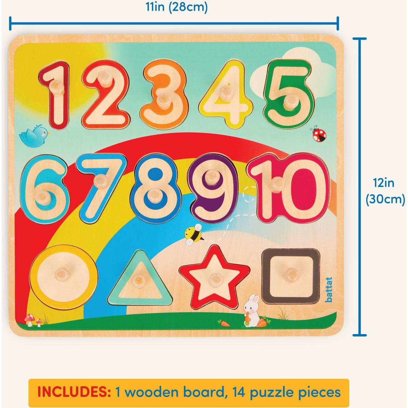 Rompecabezas de Madera Battat Jardín Arcoíris 15 Piezas