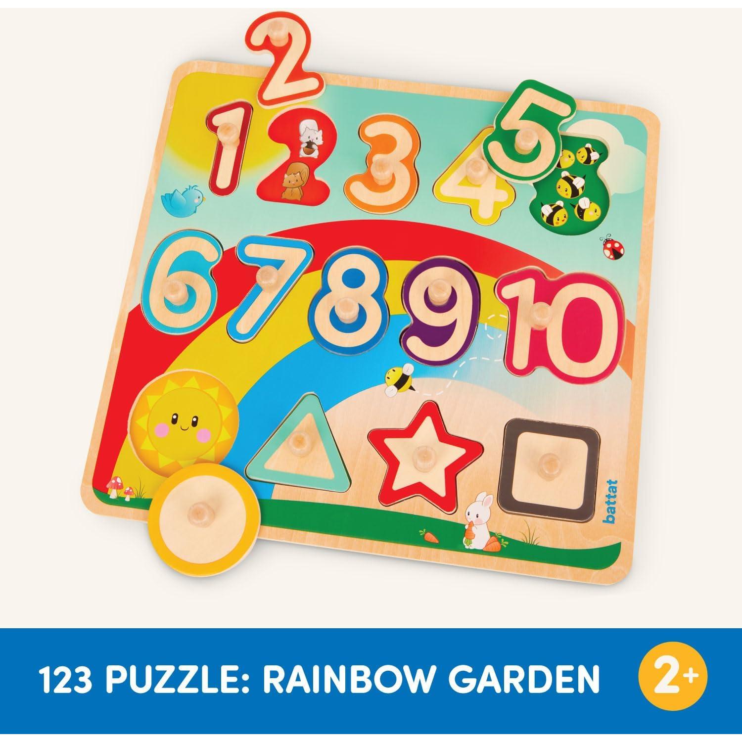 Rompecabezas de Madera Battat Jardín Arcoíris 15 Piezas