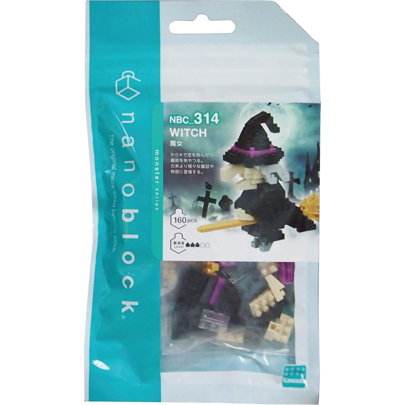 Nanoblock Bruja 3D - Kit de Construcción 160 Piezas