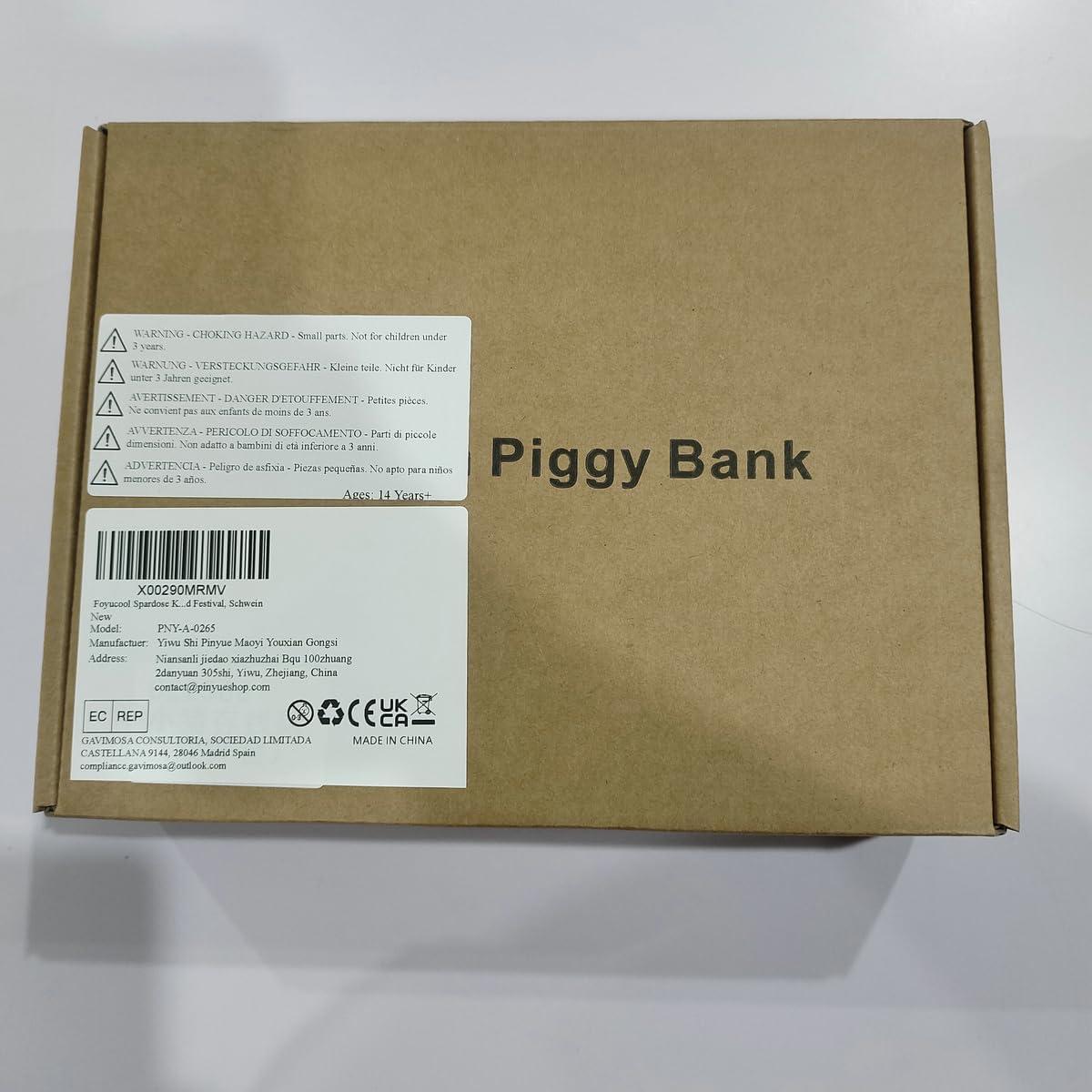 Hucha de Madera Personalizada Foyucool Cerdo 24.5x18.1cm