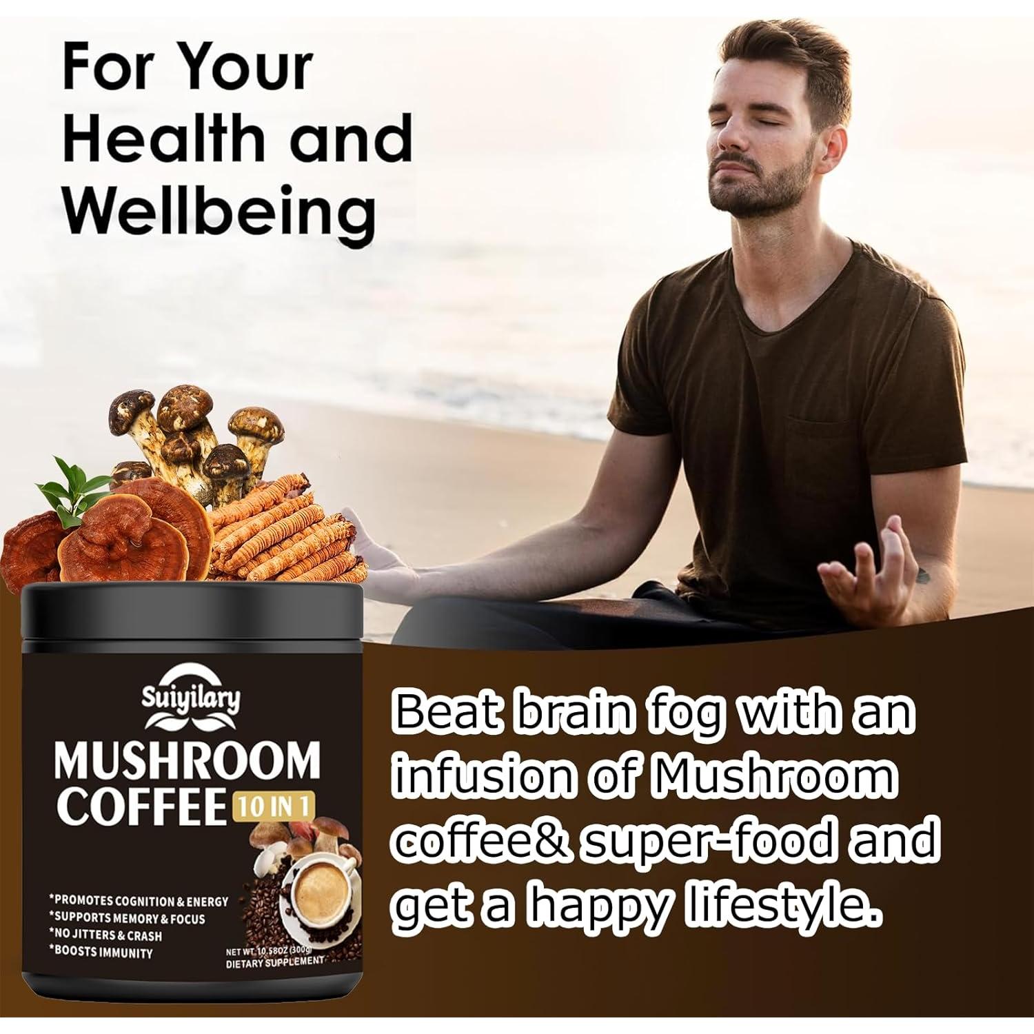 Café de Hongo Suiyilary 300g - Mezcla de 10 Hongos Nutritivos