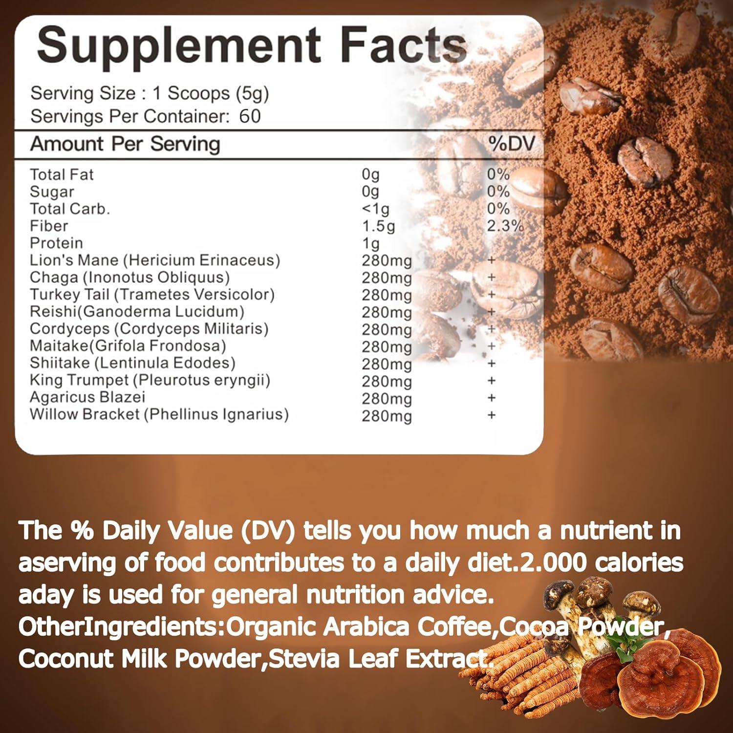 Café de Hongo Suiyilary 300g - Mezcla de 10 Hongos Nutritivos