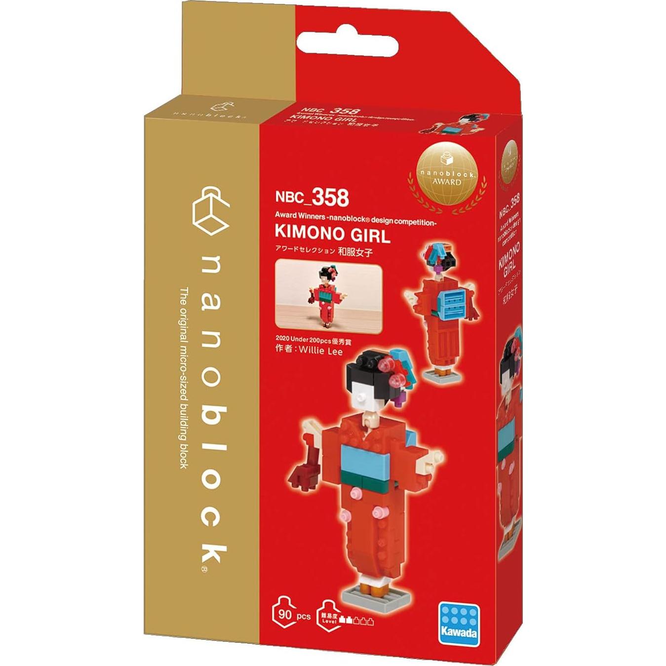 Nanoblock Chica de Kimono - Kit de Construcción 120 Piezas