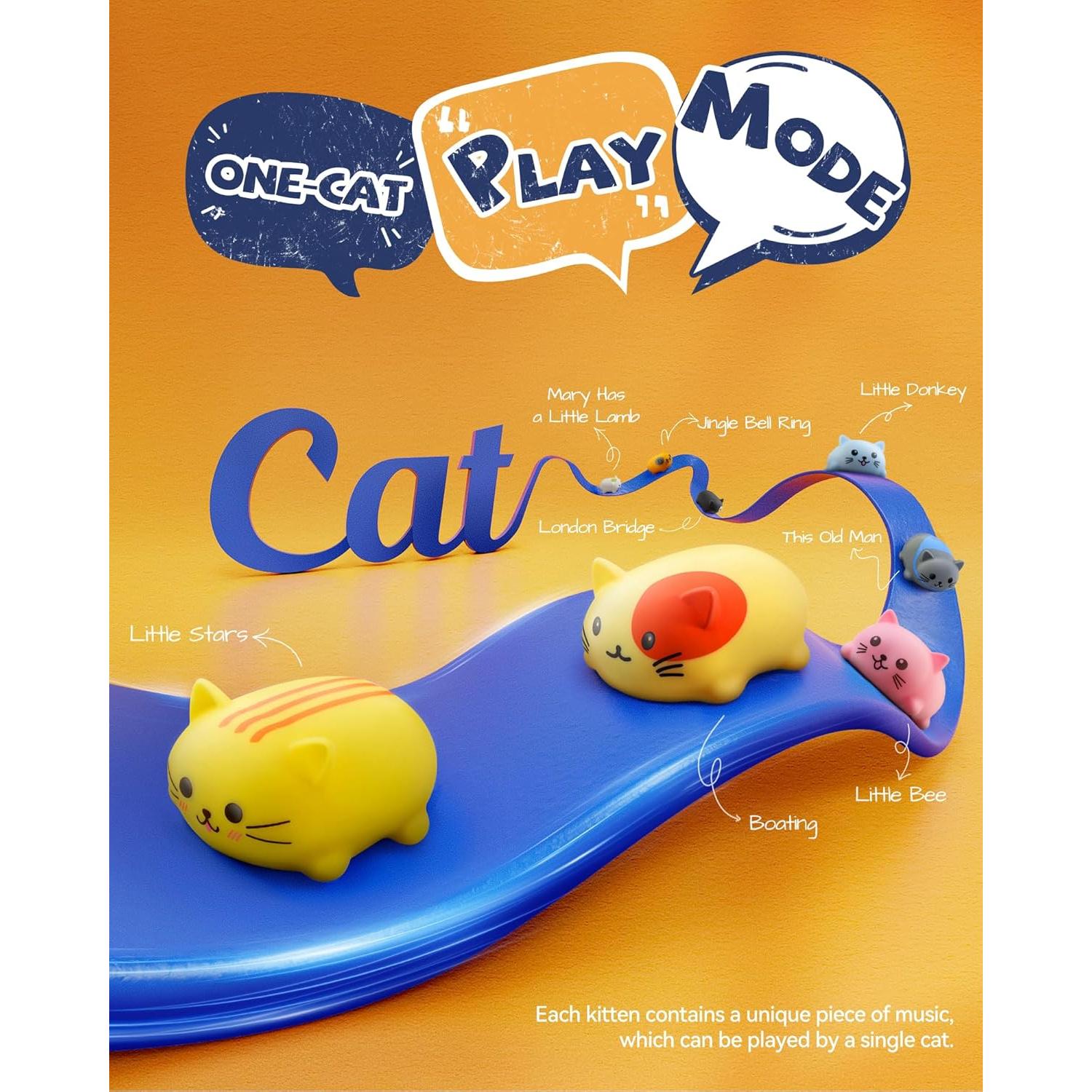 Juguetes Musicales Ruko Gatos Piano 8Pcs para Niños 3-9 Años