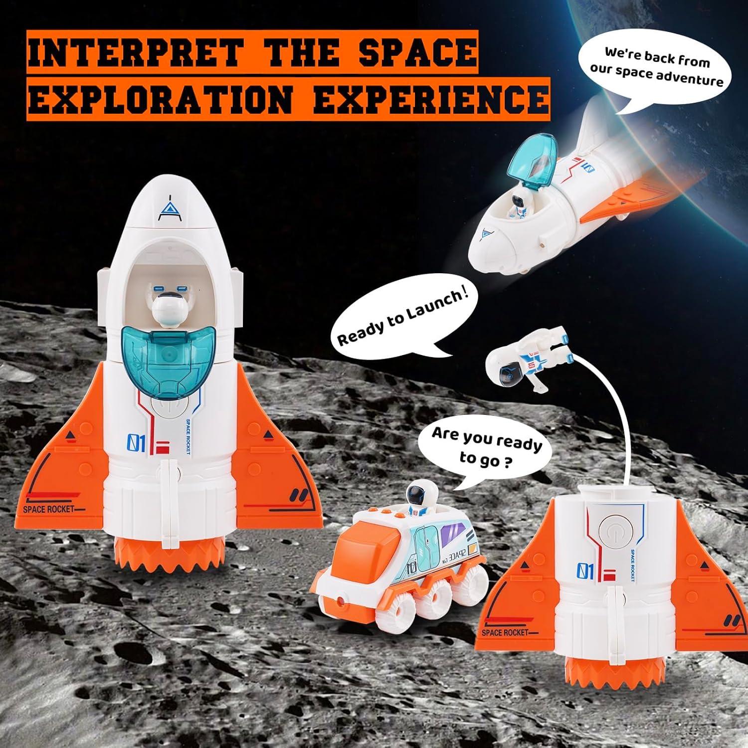 Juguete Nave Espacial Jomifin con Luces y Sonido, 3 Astronautas