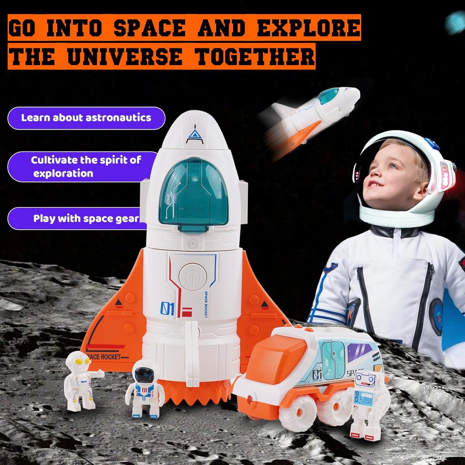 Juguete Nave Espacial Jomifin con Luces y Sonido, 3 Astronautas
