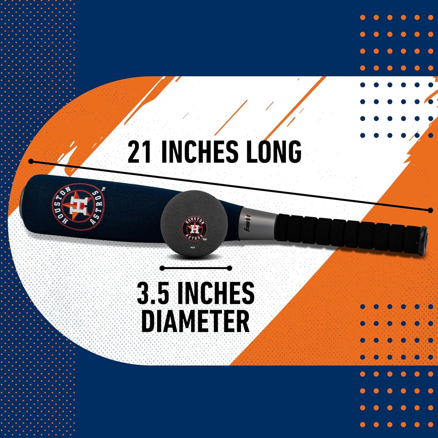 Conjunto de bate y pelota de béisbol Franklin Sports Astros 21"