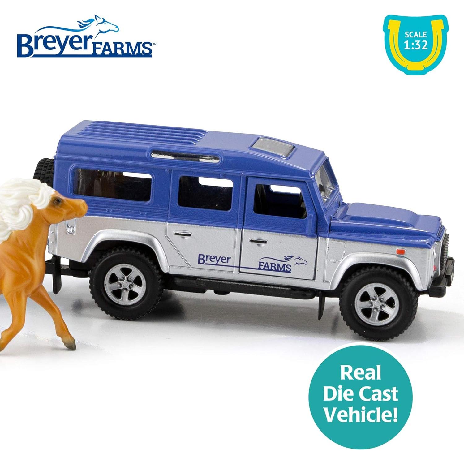 Breyer Granjas Land Rover y Remolque con 2 Caballos 1:32
