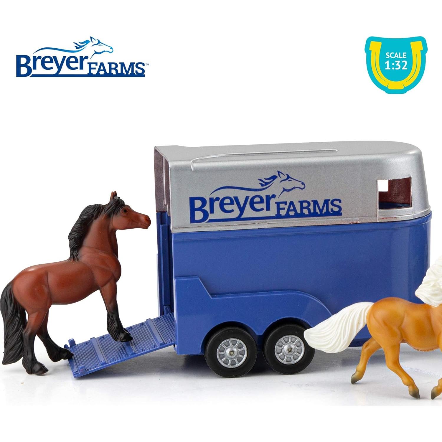 Breyer Granjas Land Rover y Remolque con 2 Caballos 1:32