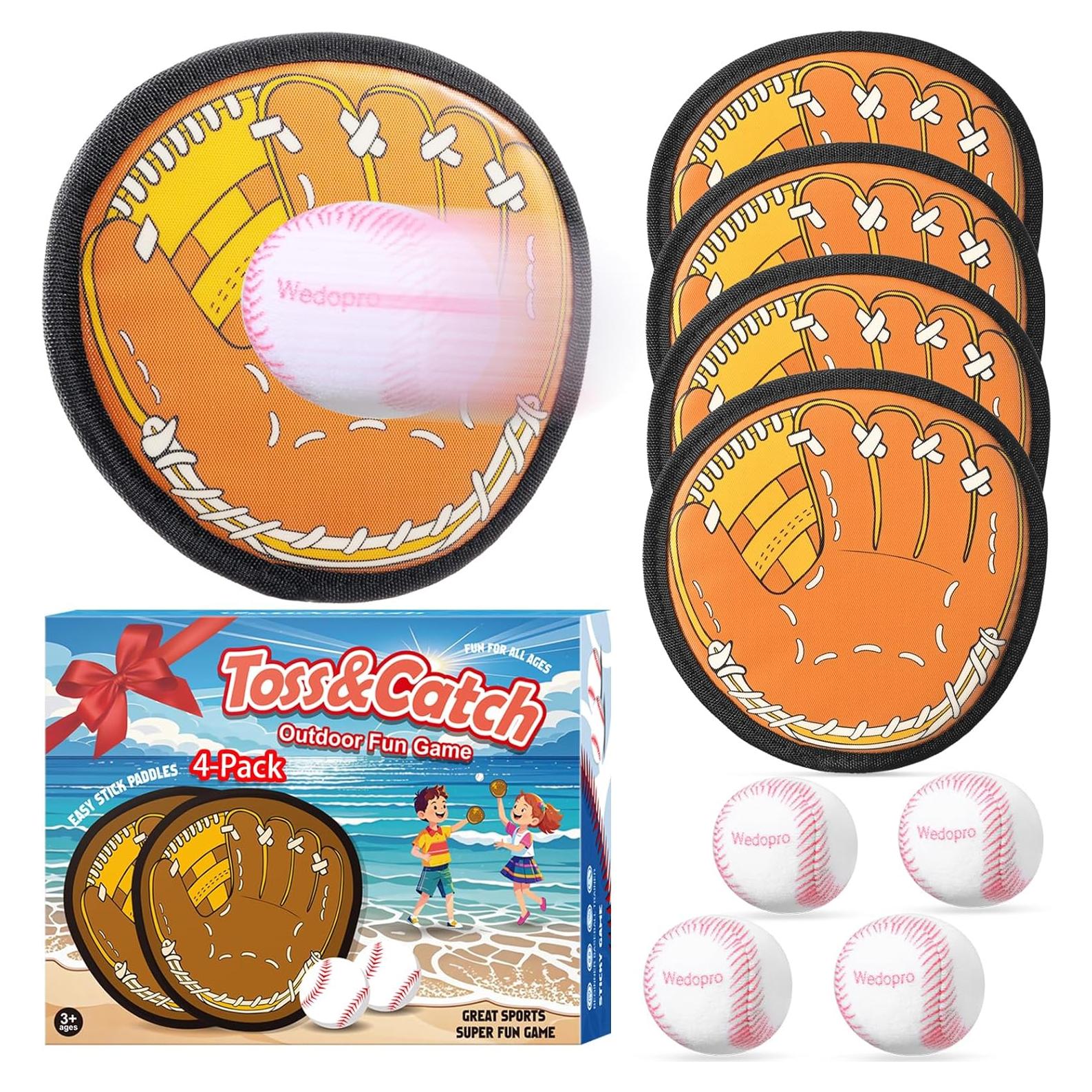 Juego de Lanzar y Atrapar Wedopro - 4 Piezas para Niños 3-12 Años