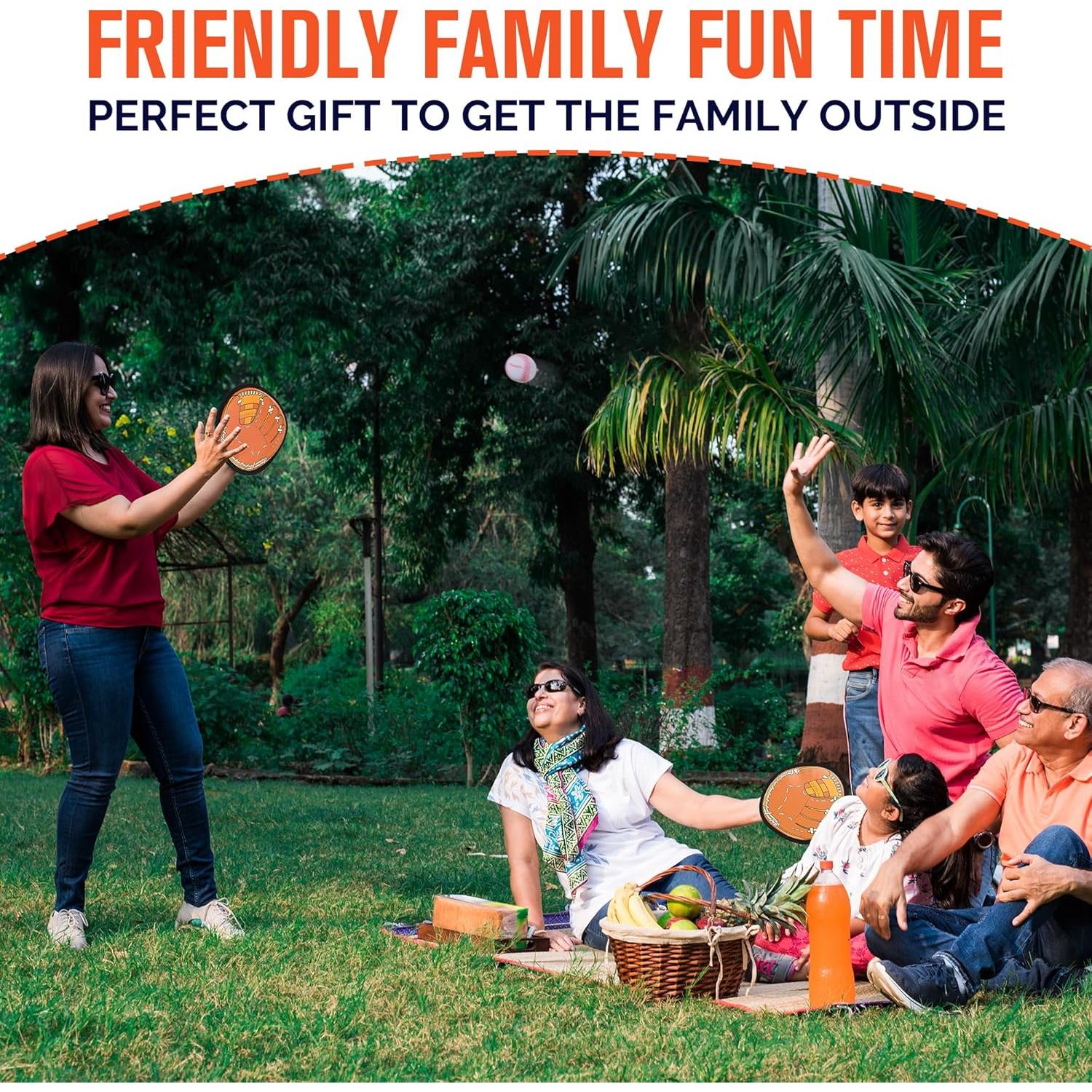 Juego de Lanzar y Atrapar Wedopro - 4 Piezas para Niños 3-12 Años