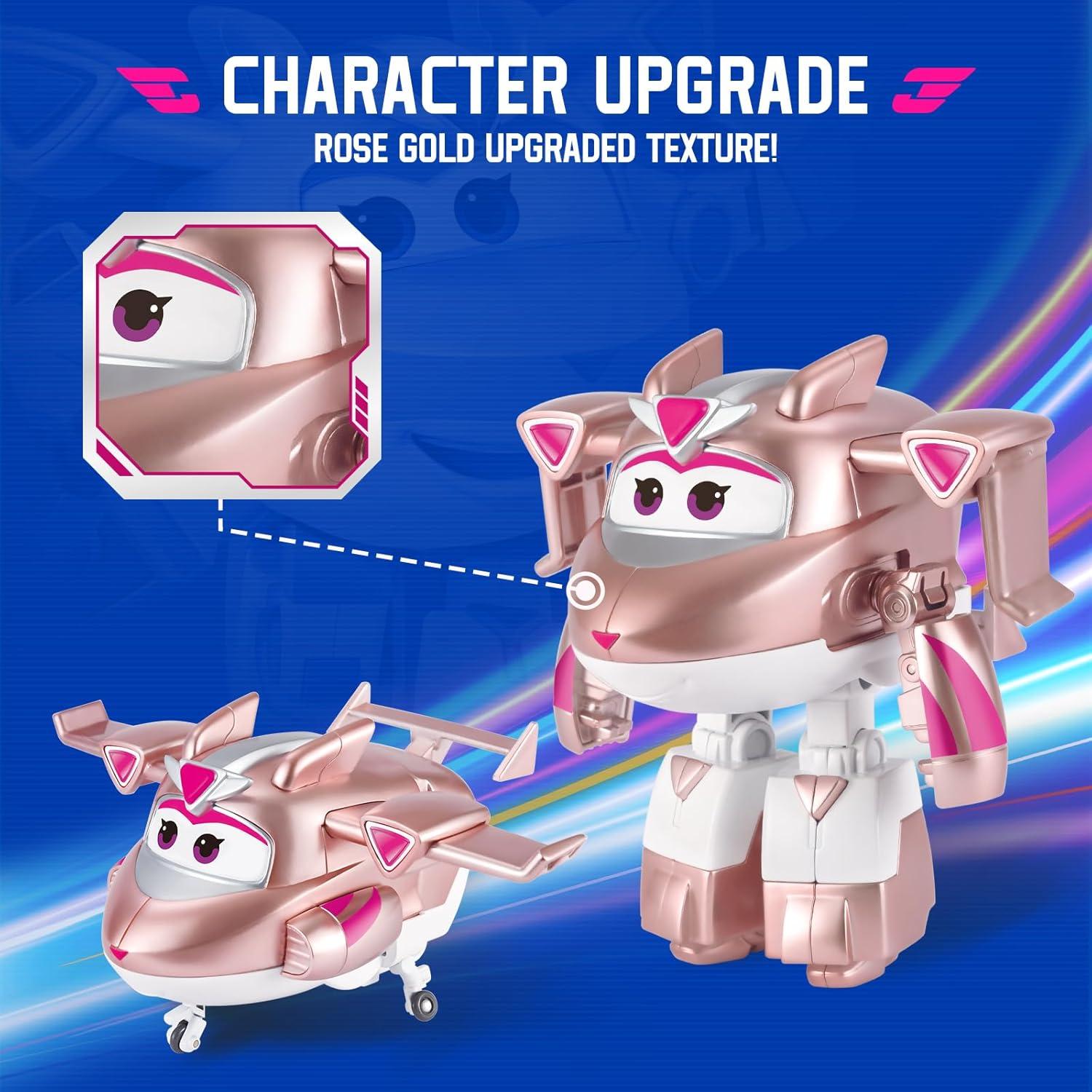 Super Wings Juguetes Transformables Chica Dorada y Astro 12.7cm