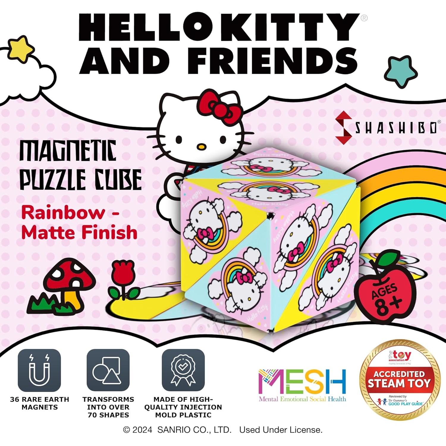 Cubo Magnético Antiestrés Hello Kitty - Shashibo Arcoíris
