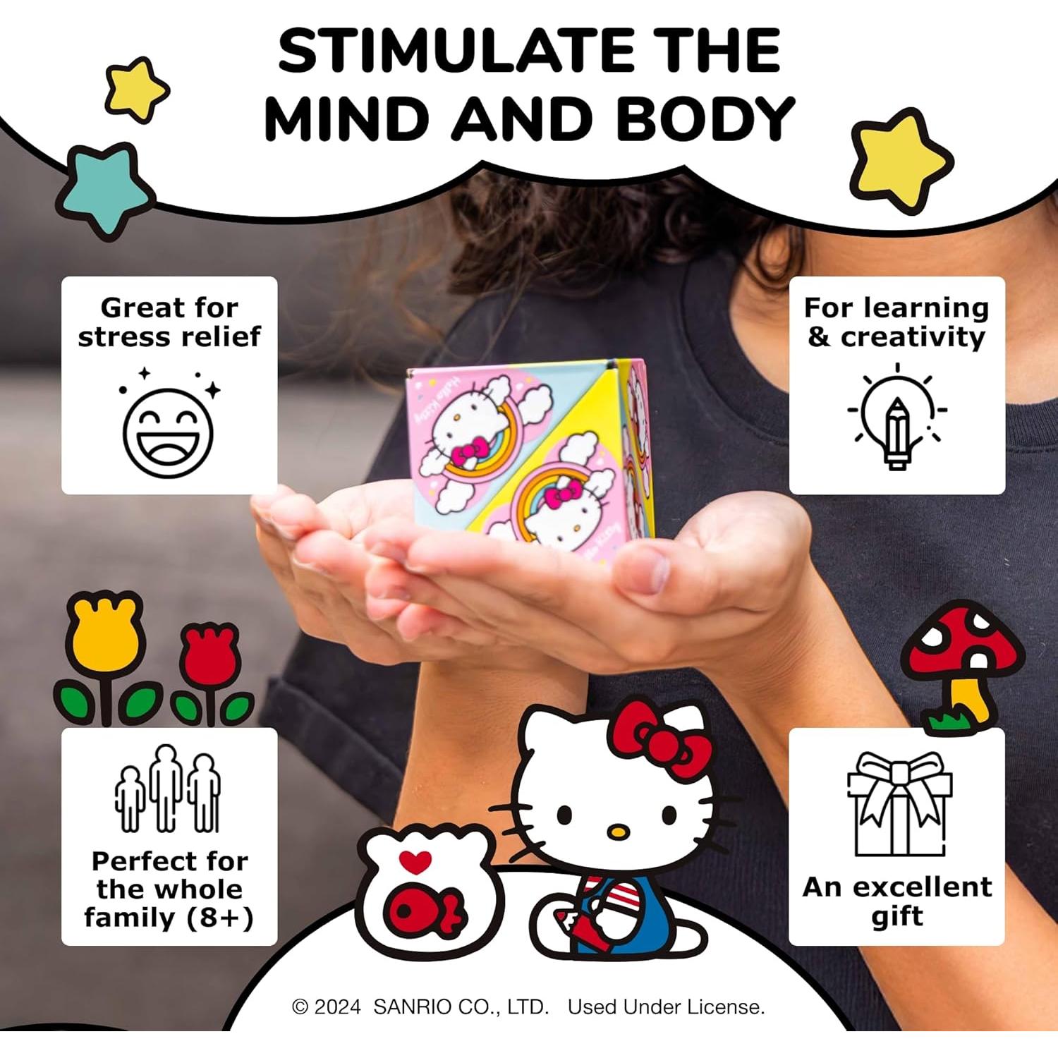 Cubo Magnético Antiestrés Hello Kitty - Shashibo Arcoíris