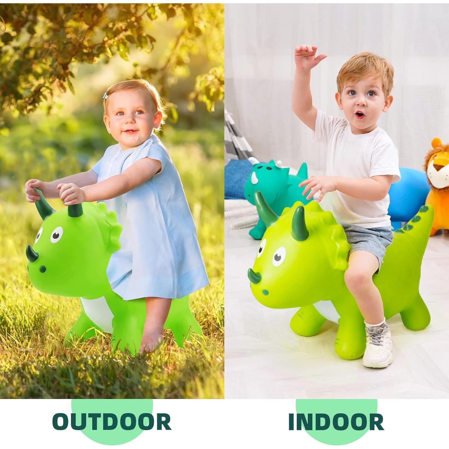 Saltador Inflable Dinosaurio Verde EVERICH para Niños 18 Meses