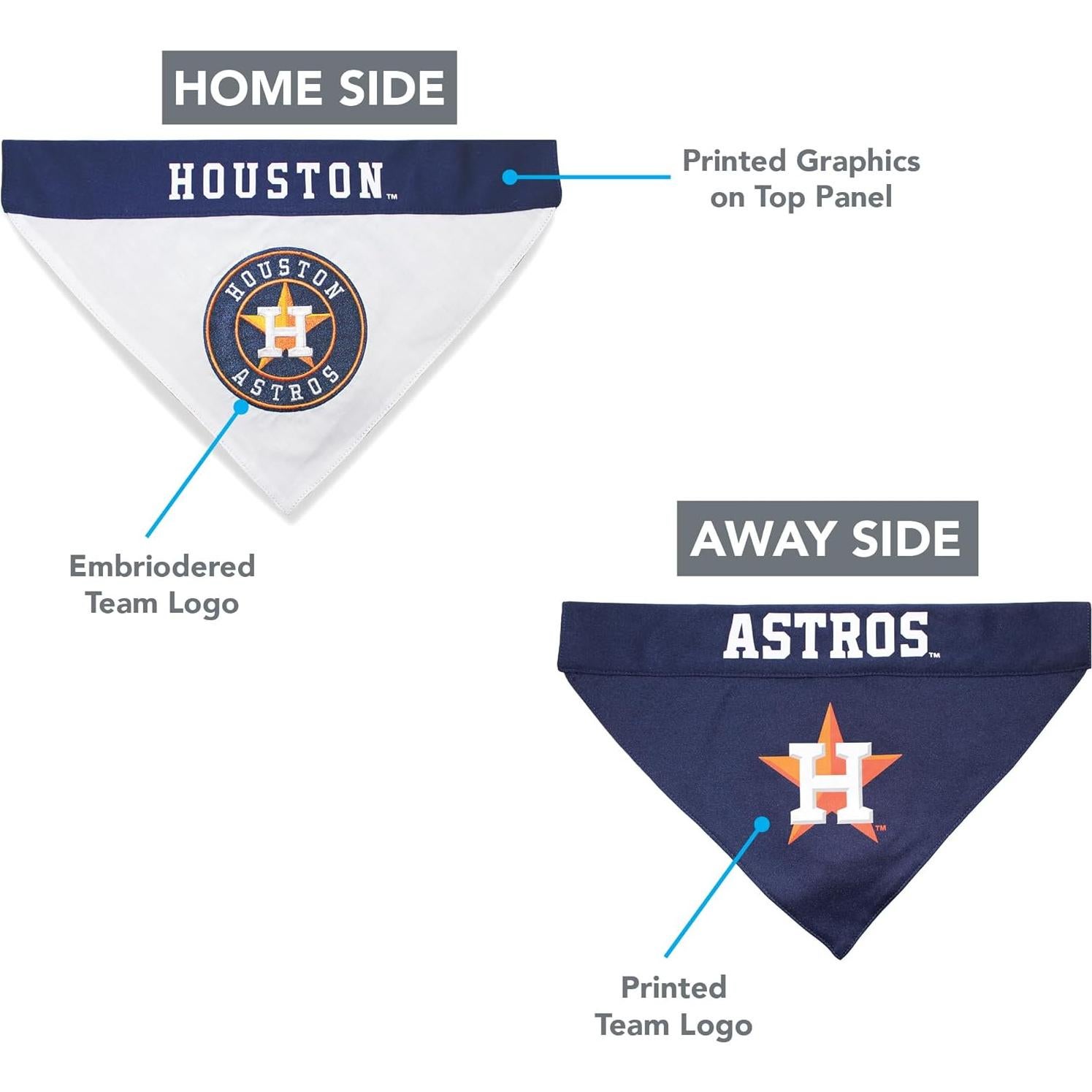 Bandana Reversible para Perros y Gatos Pets First Houston Astros XX-Large