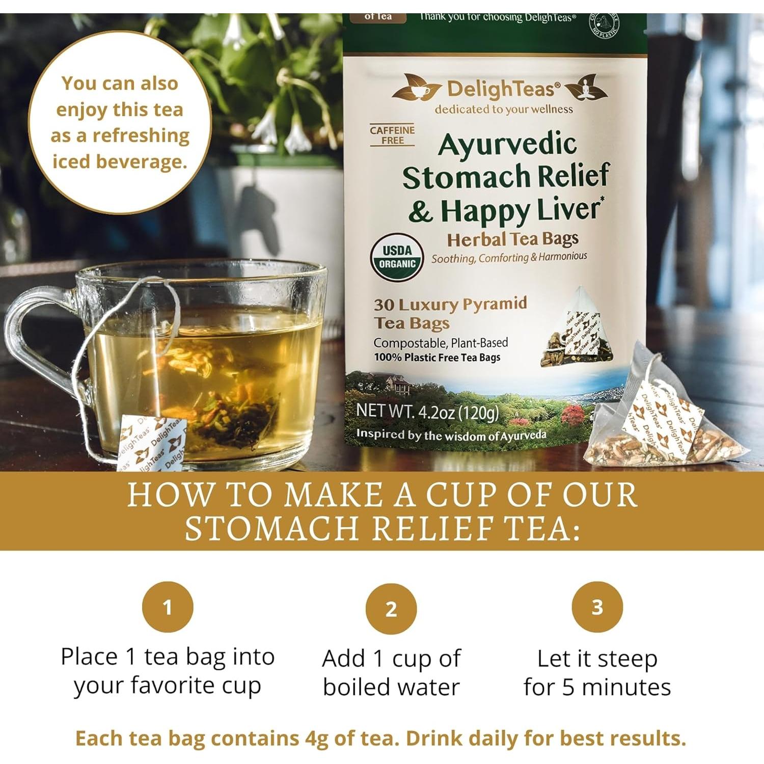 Té Detoxificador de Hígado DelighTeas - 30 Bolsitas Orgánicas