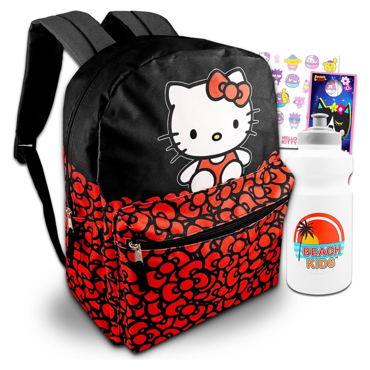 Mochila Escolar Hello Kitty Crenstone 40.6x30.5cm con Tatuajes