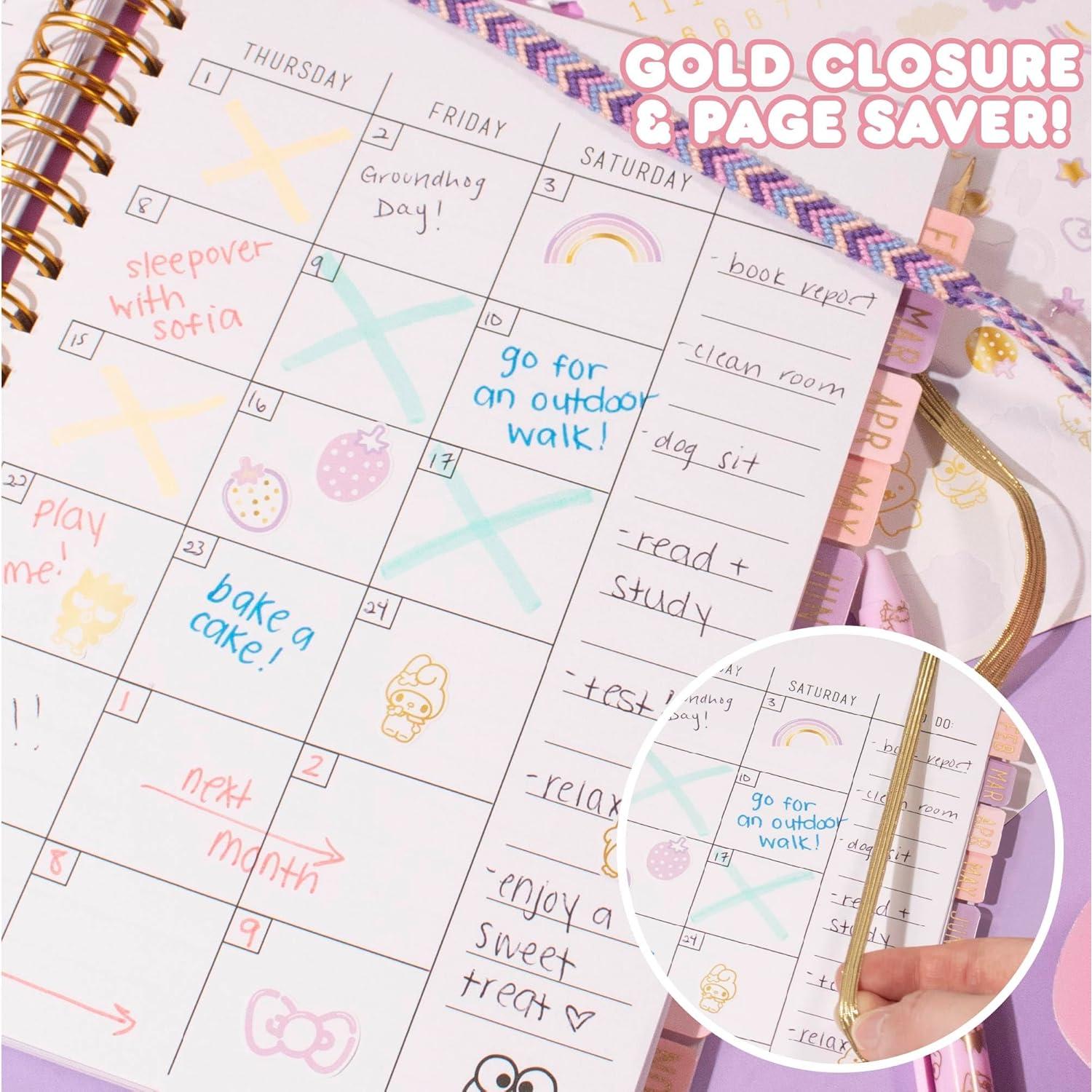 Agenda Hello Kitty Tapa Dura 70 Páginas con Stickers Kawaii