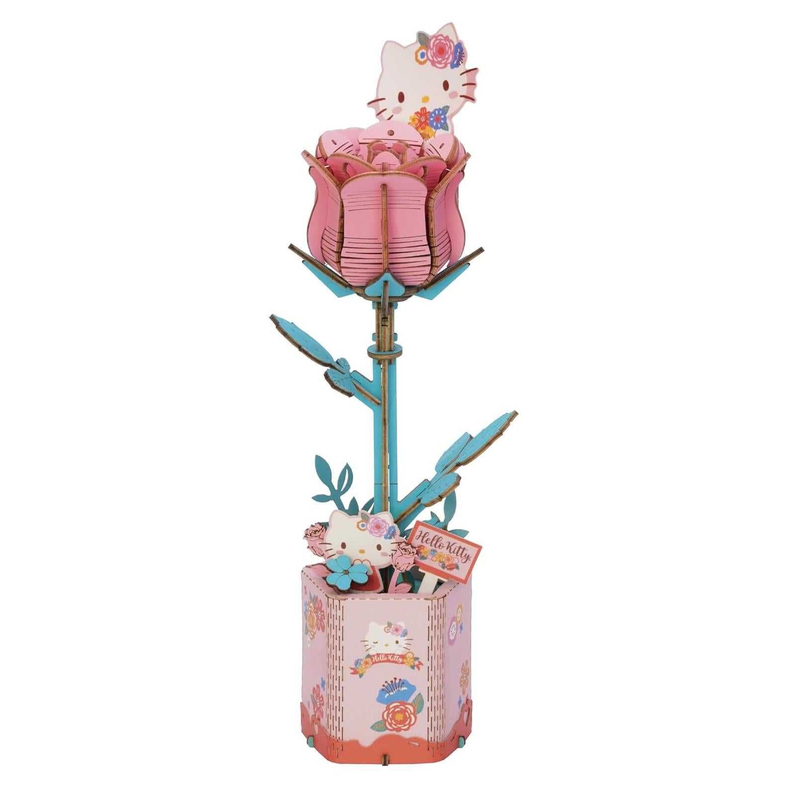 Kit de Rompecabezas 3D Rosa Rosa Hola Kitty - Manos Craft