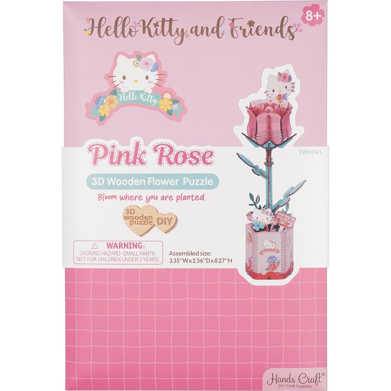 Kit de Rompecabezas 3D Rosa Rosa Hola Kitty - Manos Craft
