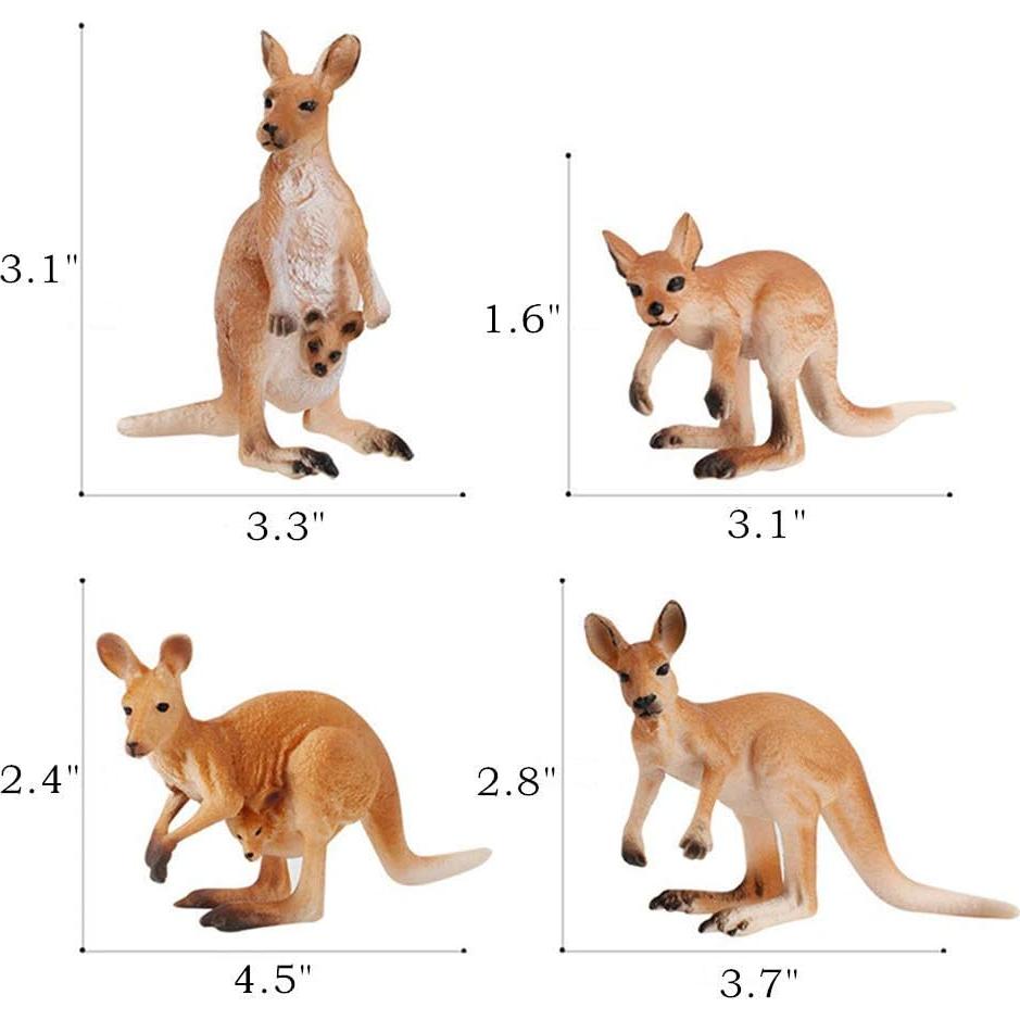 4 Figuras de Animales de Safari AUCOOMA Juguetes Educativos