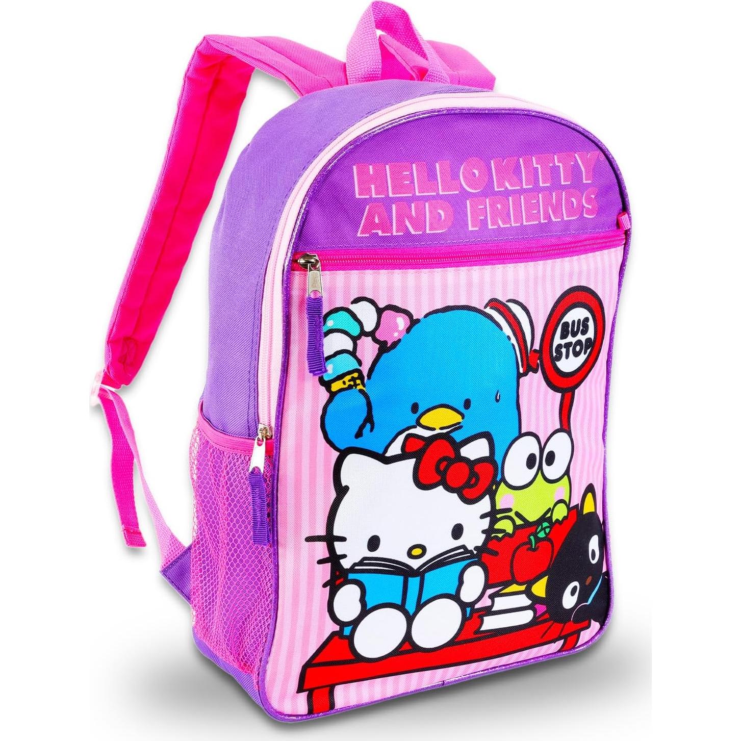 Mochila Sanrio para Niñas con Bolsa de Almuerzo y Botella