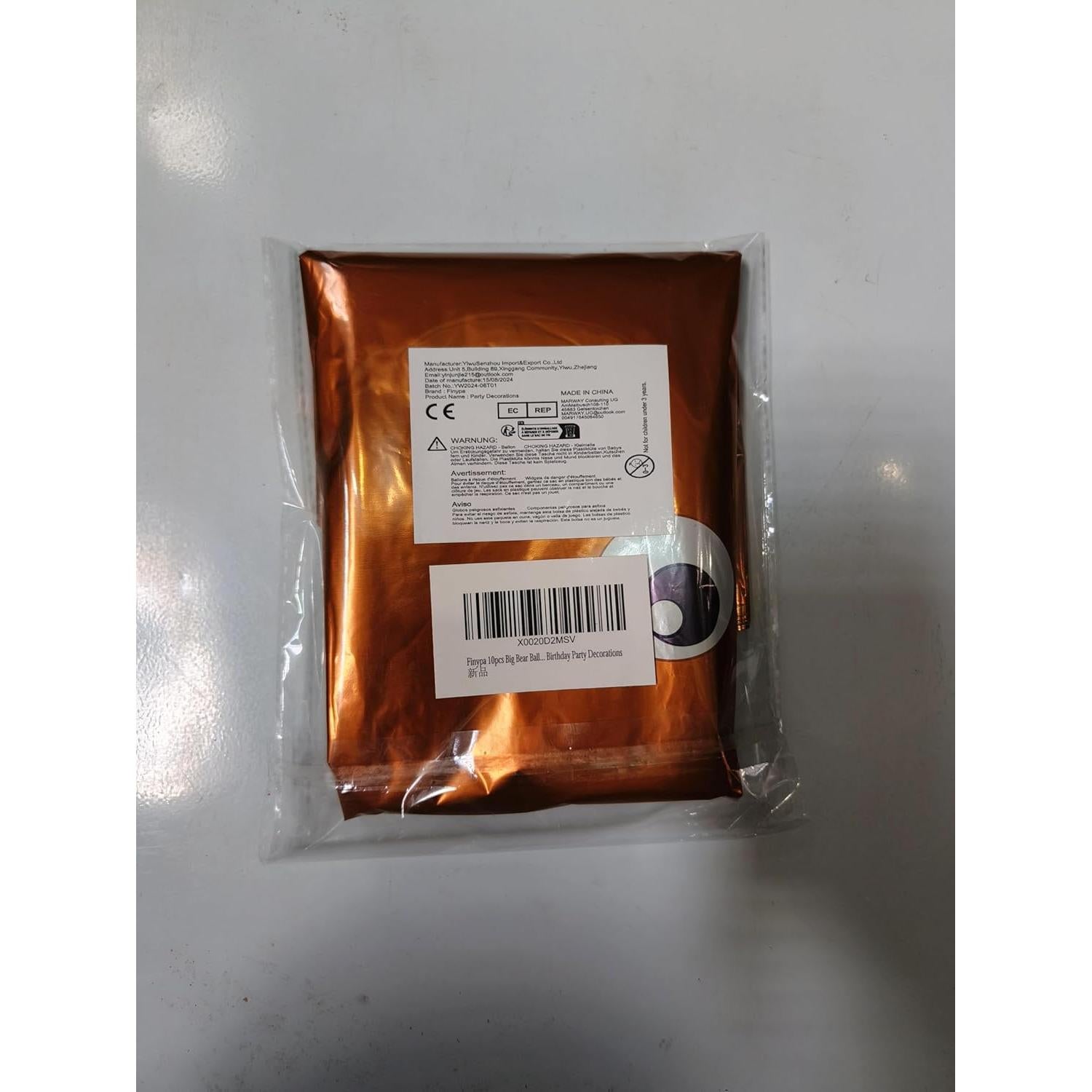 Globos de Oso Marrón Finypa 10 Piezas Decoración Fiesta