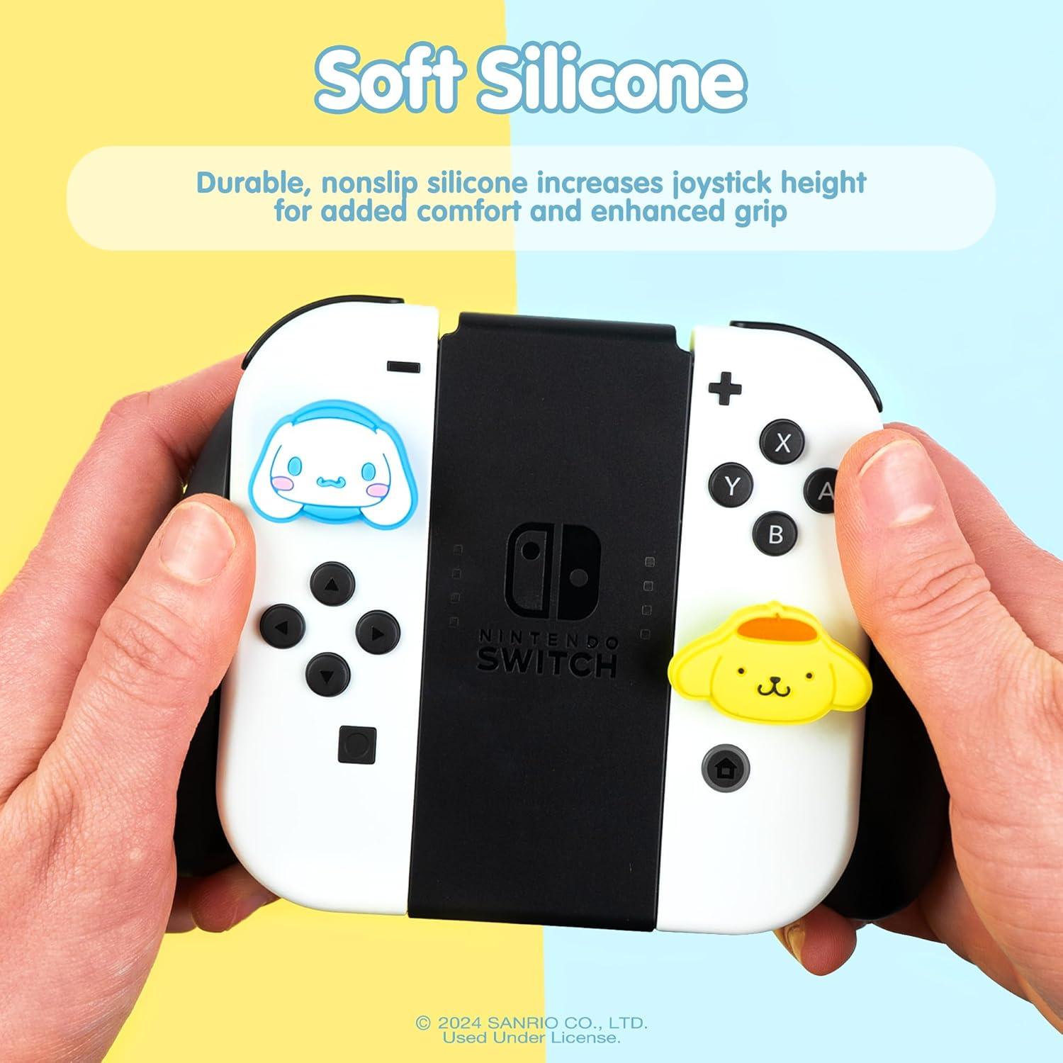 Bundle Squishy Cinnamoroll y Thumb Grips Hello Kitty Nintendo Switch