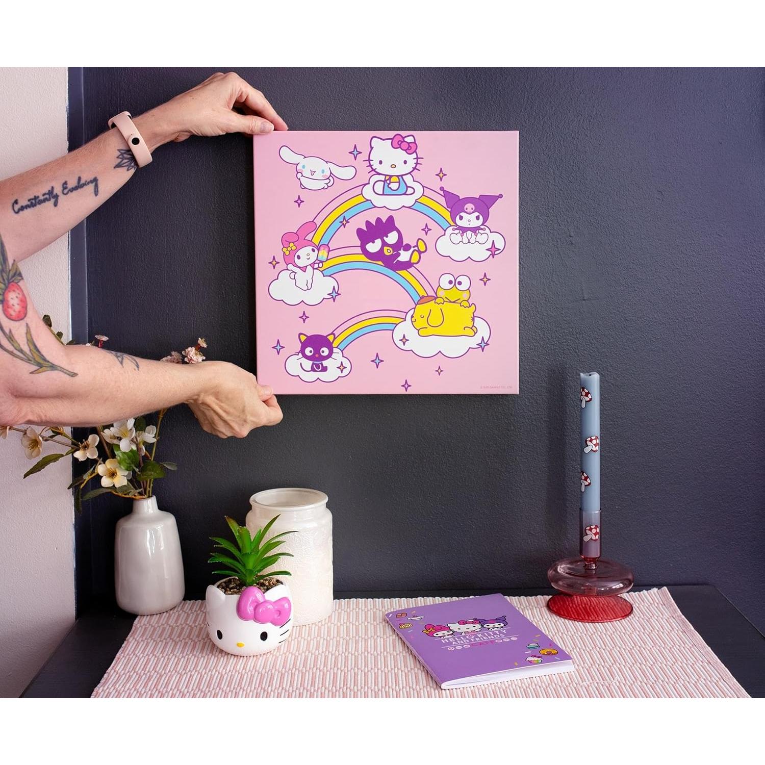 Arte de Pared Lienzo Hello Kitty y Amigos 30.48x30.48 cm