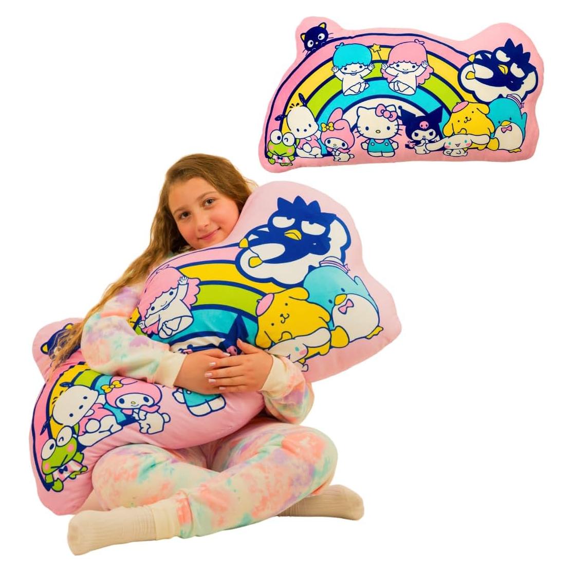 Almohada Corporal Arcoíris Hello Kitty 65x91 cm Suave Peluche