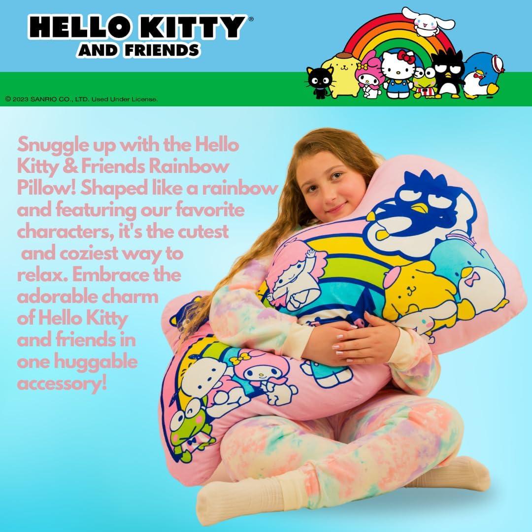 Almohada Corporal Arcoíris Hello Kitty 65x91 cm Suave Peluche