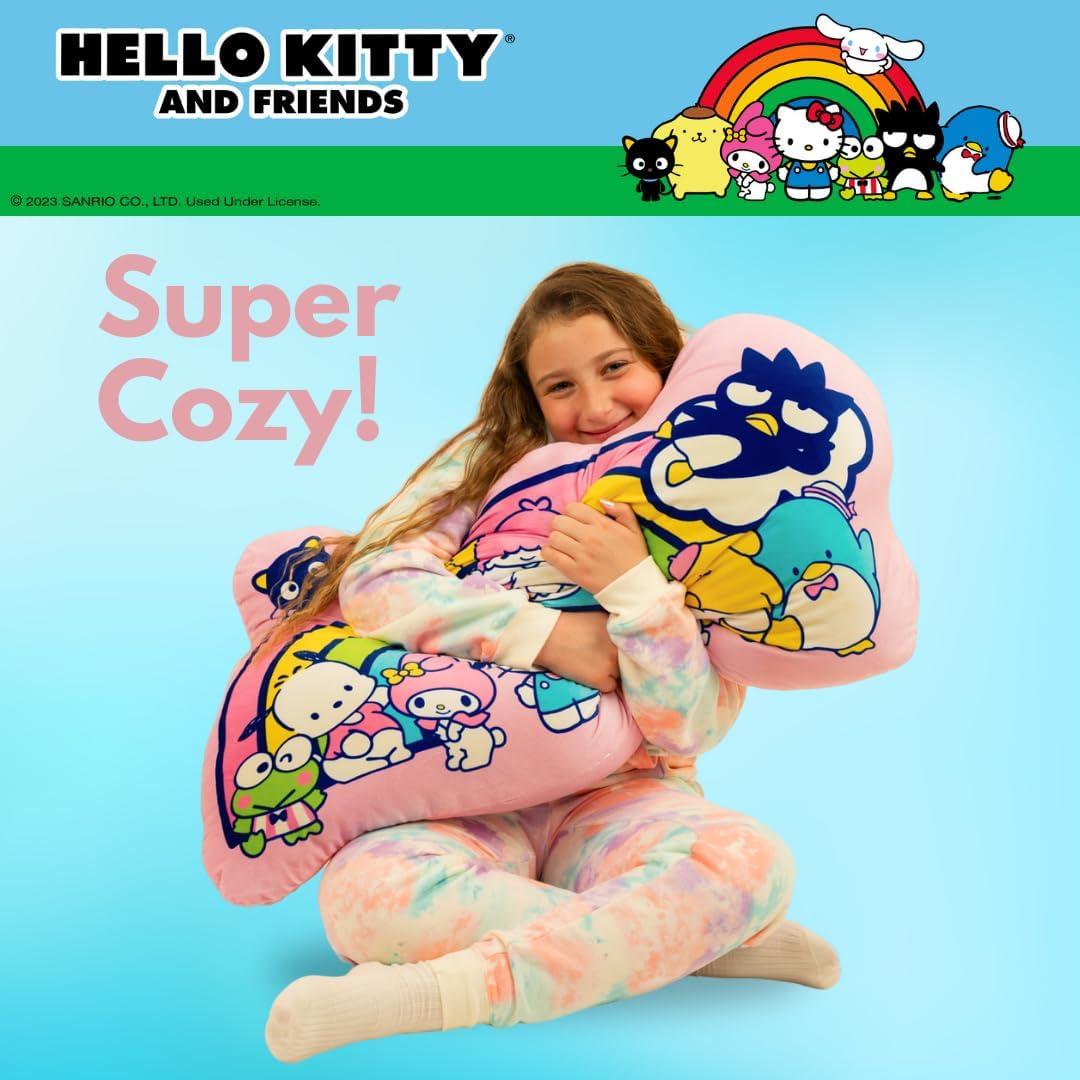 Almohada Corporal Arcoíris Hello Kitty 65x91 cm Suave Peluche