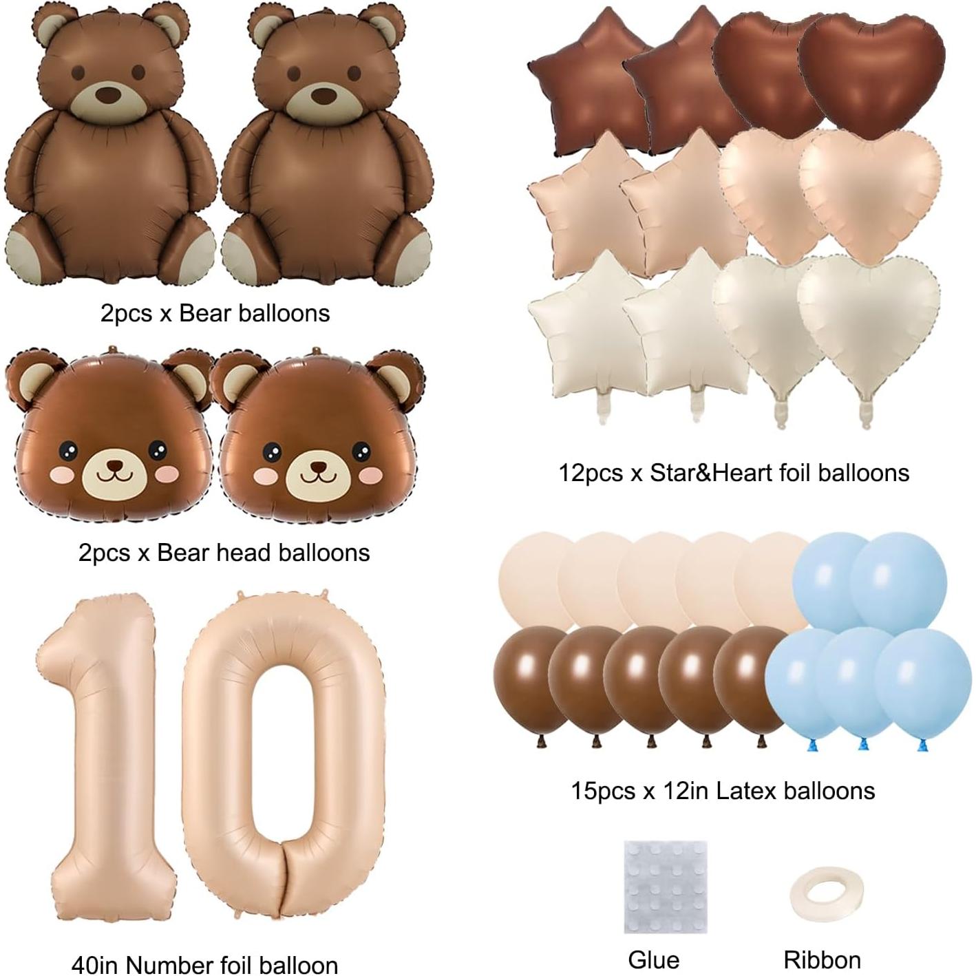 32 Piezas Globos de Oso Finypa 40 cm Decoración Fiesta