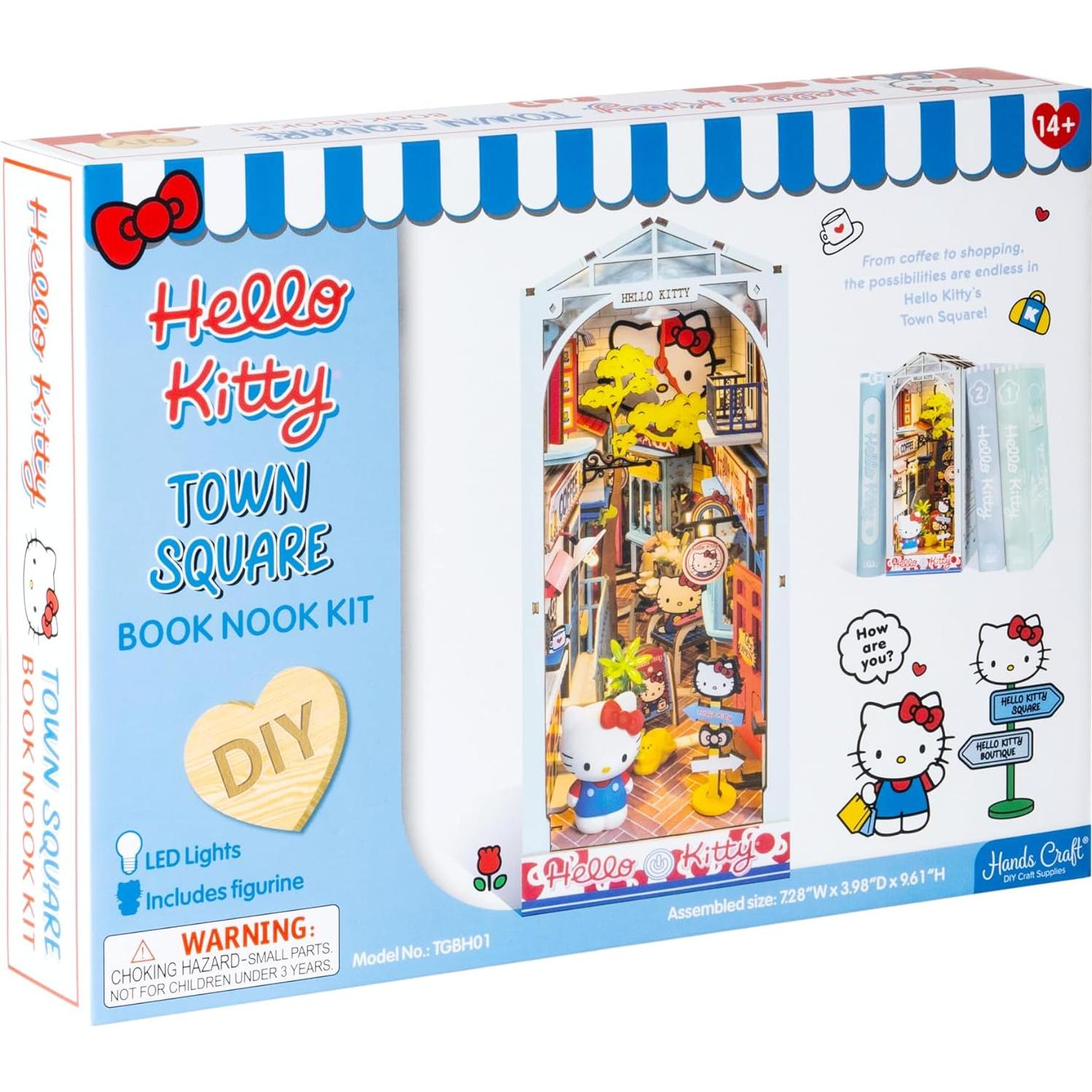 Kit Miniatura DIY Hello Kitty Plaza del Pueblo con LED