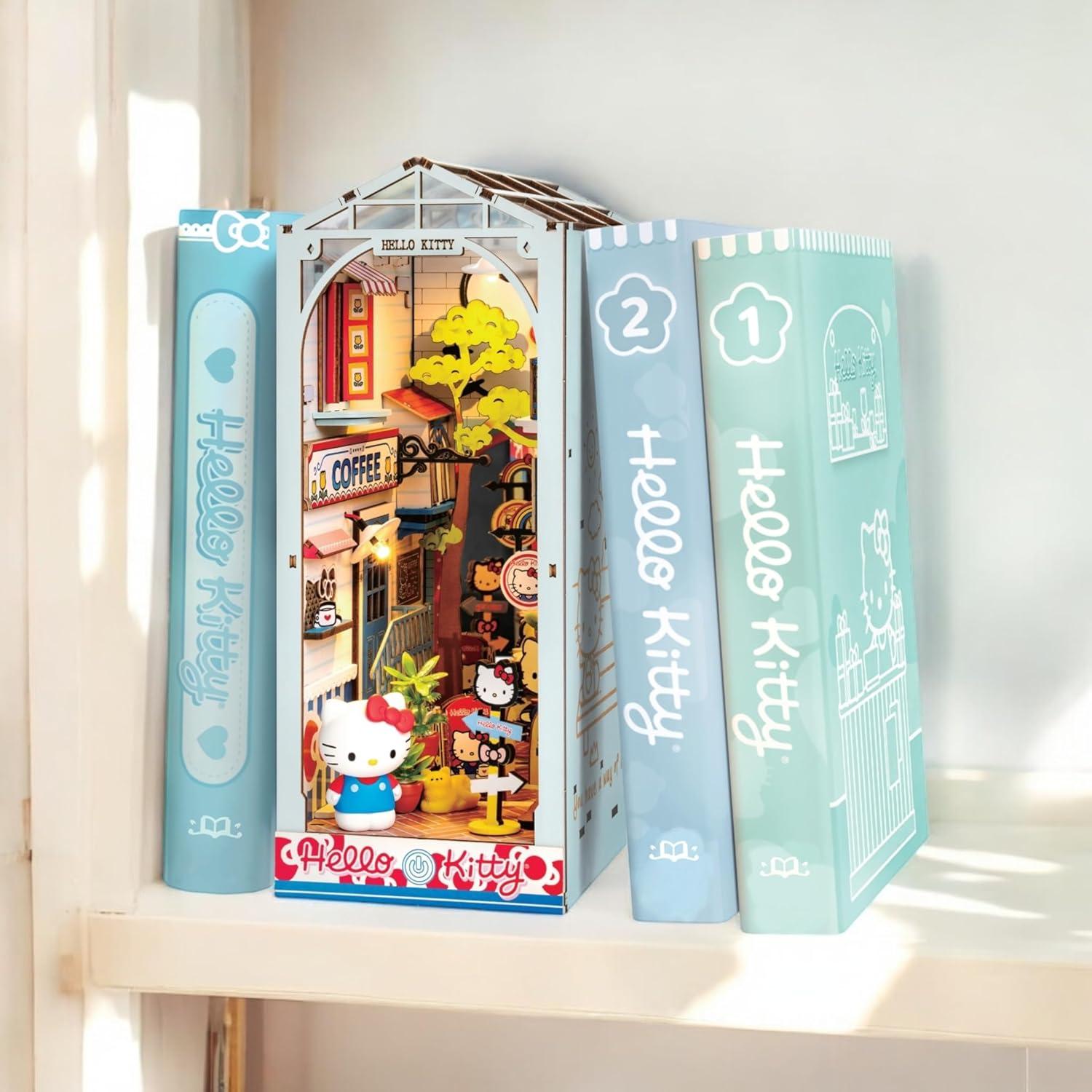 Kit Miniatura DIY Hello Kitty Plaza del Pueblo con LED