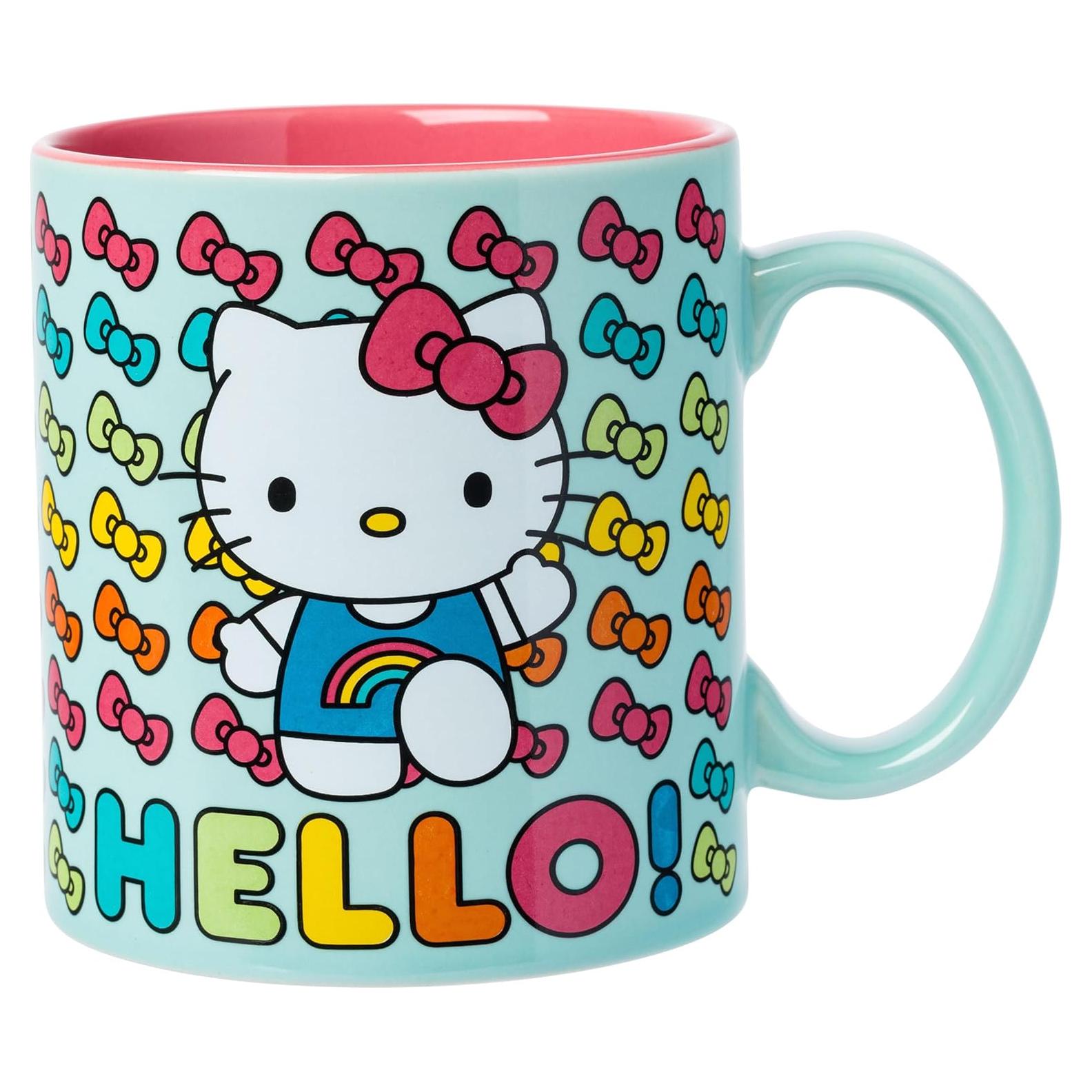 Taza de Cerámica Hello Kitty 590 ml Arcoíris Silver Buffalo