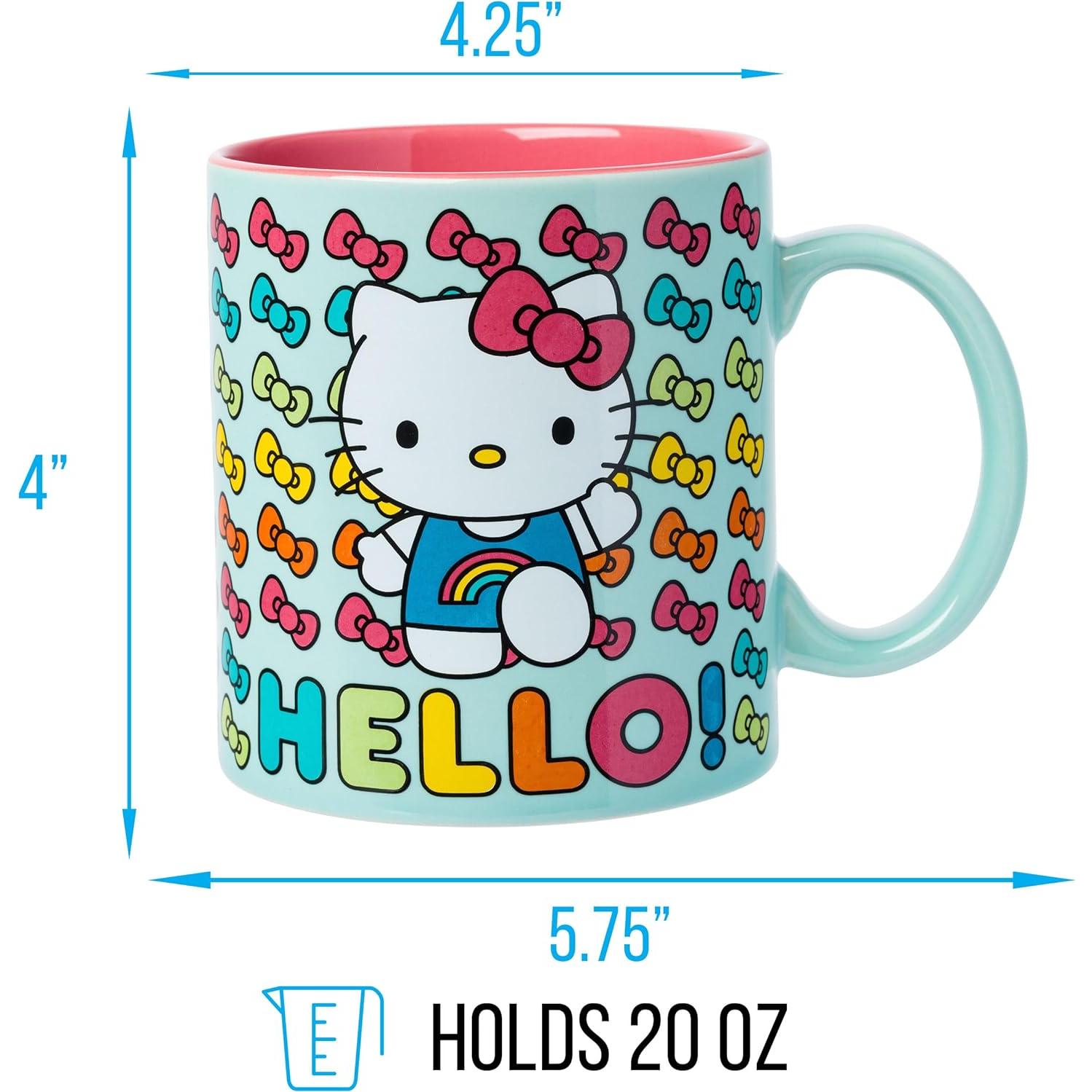 Taza de Cerámica Hello Kitty 590 ml Arcoíris Silver Buffalo