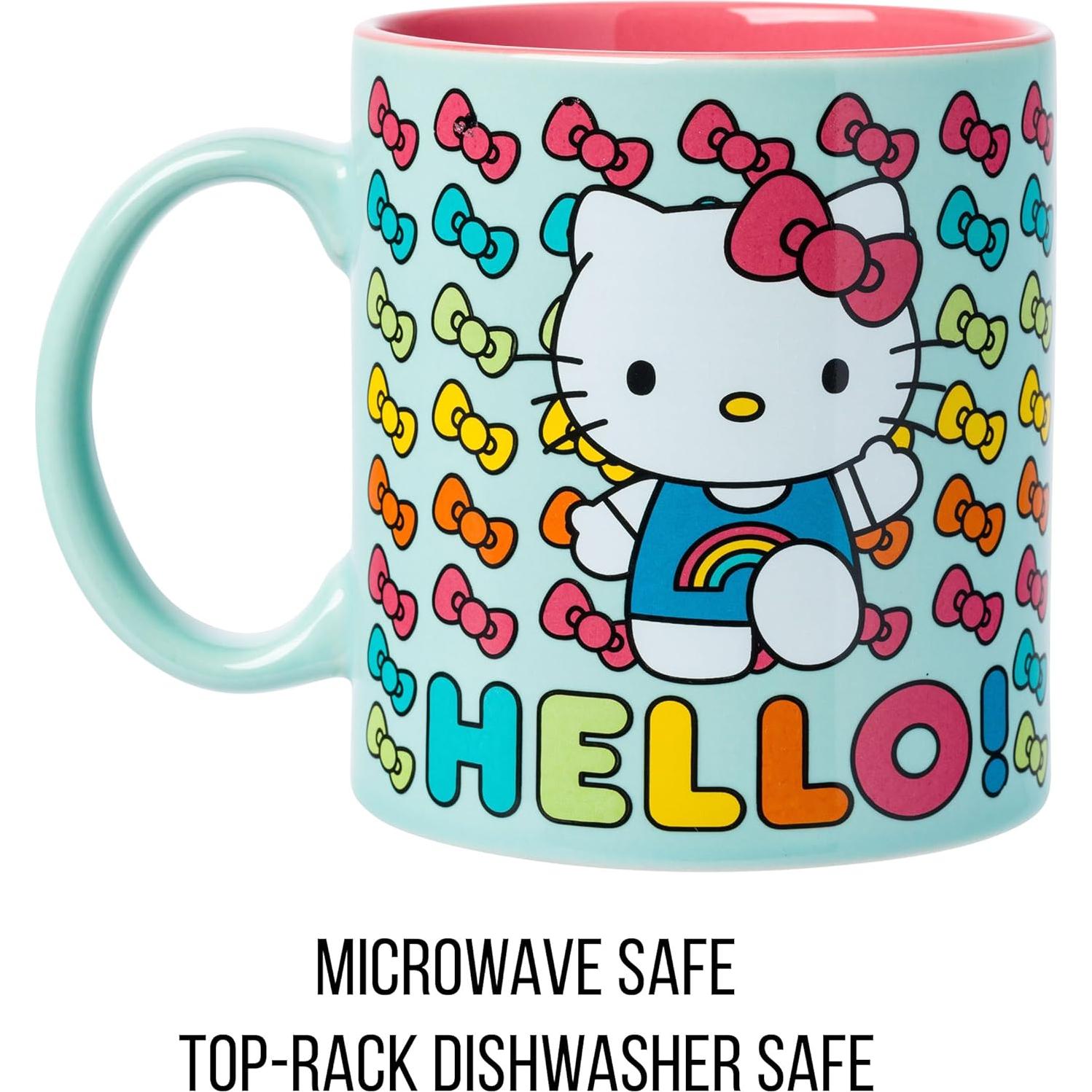 Taza de Cerámica Hello Kitty 590 ml Arcoíris Silver Buffalo