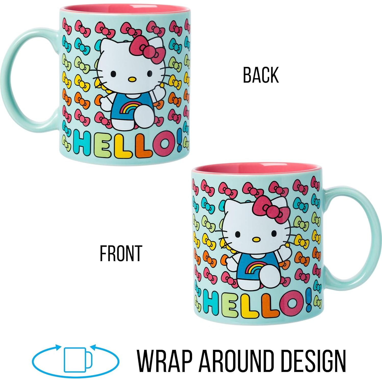 Taza de Cerámica Hello Kitty 590 ml Arcoíris Silver Buffalo