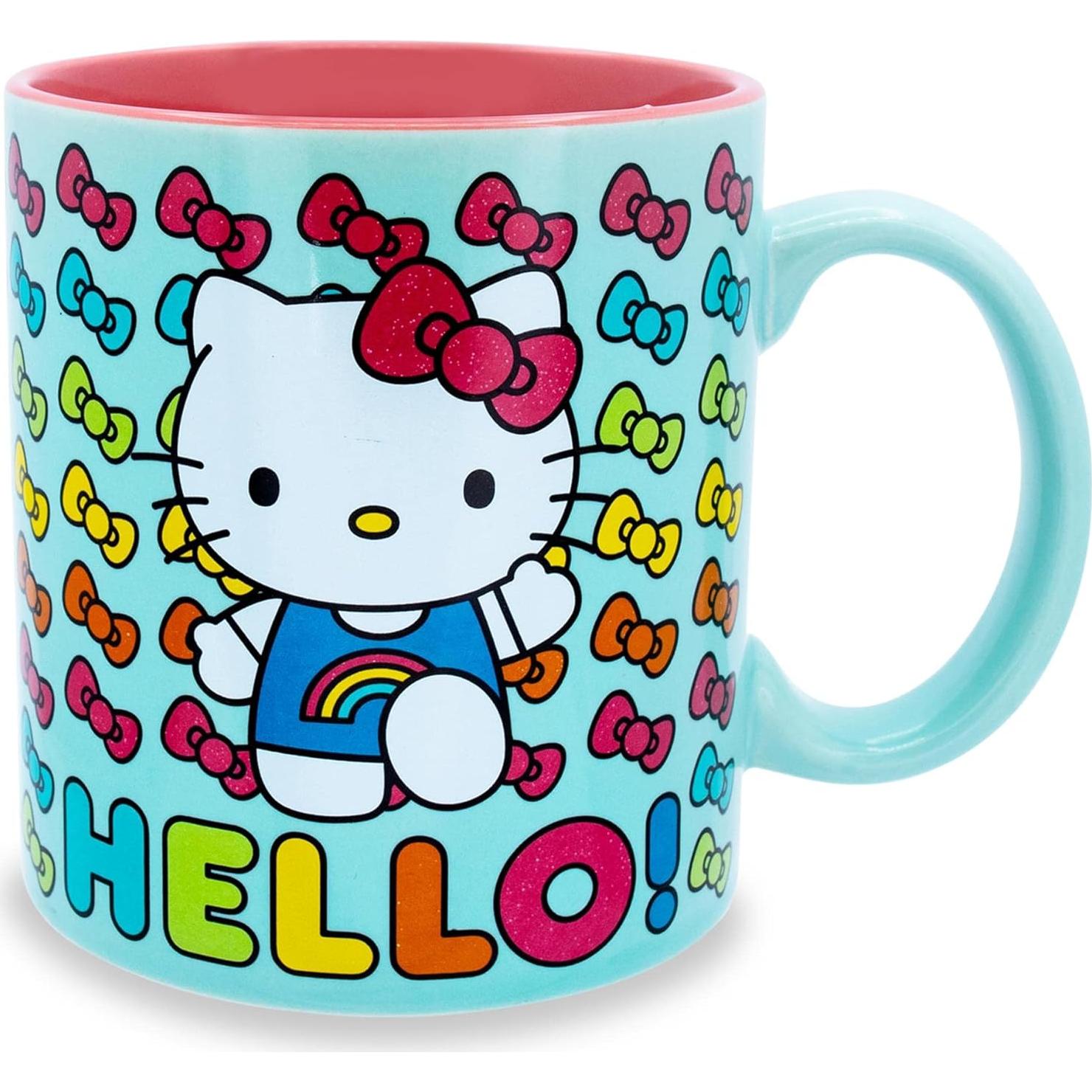 Taza de Cerámica Hello Kitty 590 ml Arcoíris Silver Buffalo