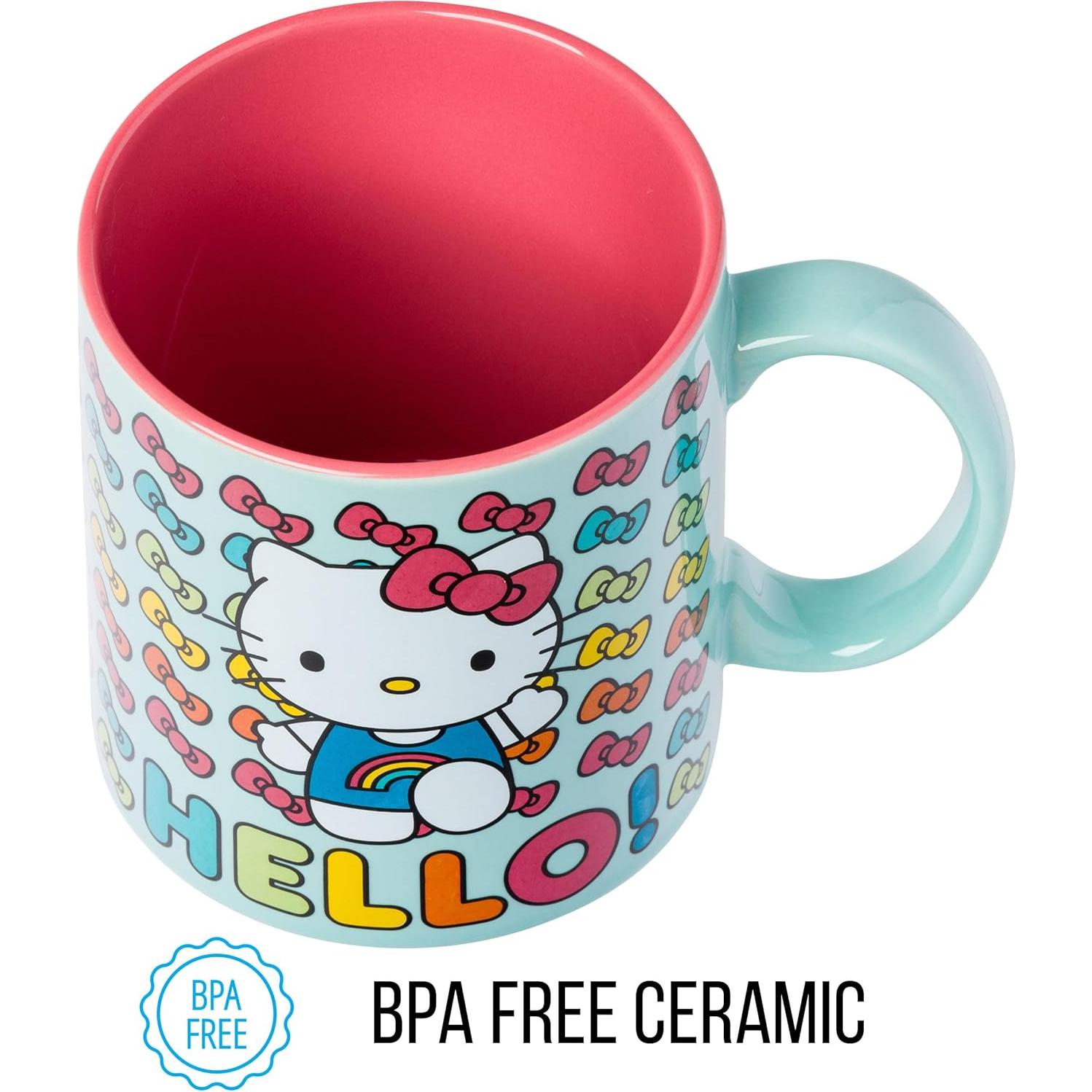 Taza de Cerámica Hello Kitty 590 ml Arcoíris Silver Buffalo