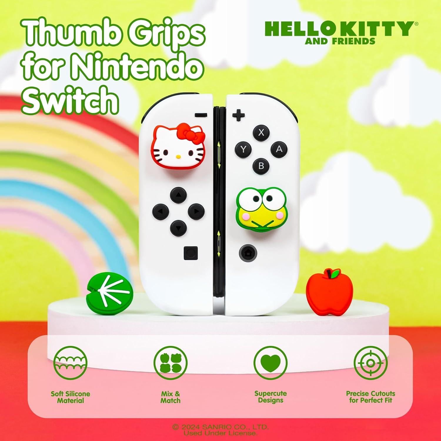 Squishy Hello Kitty Jumbo 15cm + Agarraderas Nintendo Switch