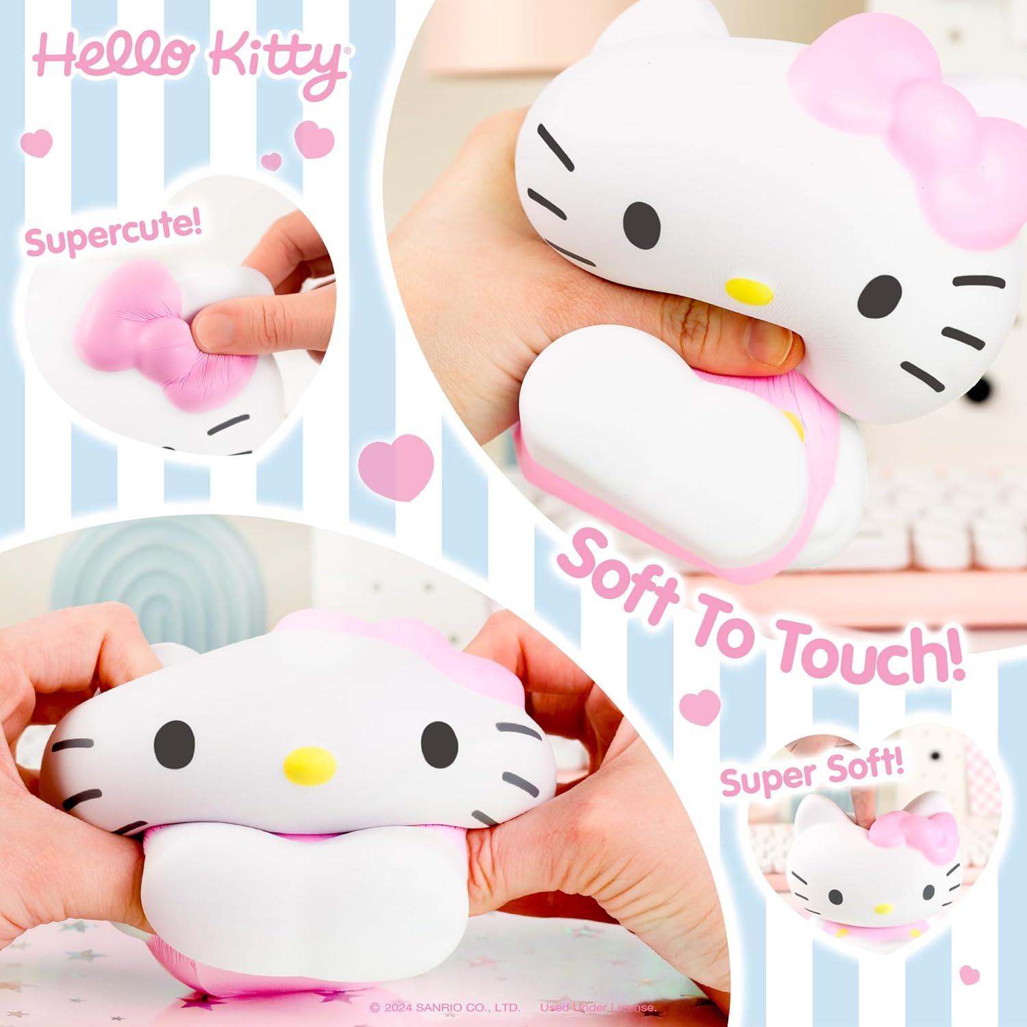 Squishy Hello Kitty Jumbo 15cm + Agarraderas Nintendo Switch