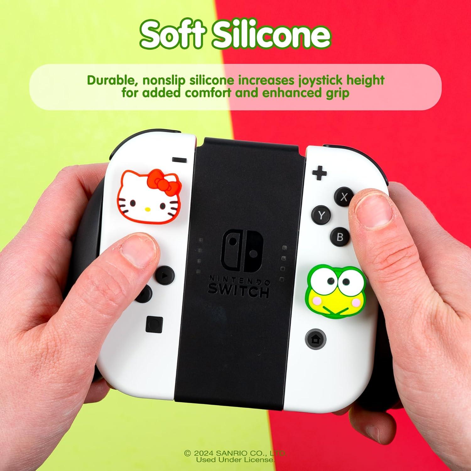 Squishy Hello Kitty Jumbo 15cm + Agarraderas Nintendo Switch